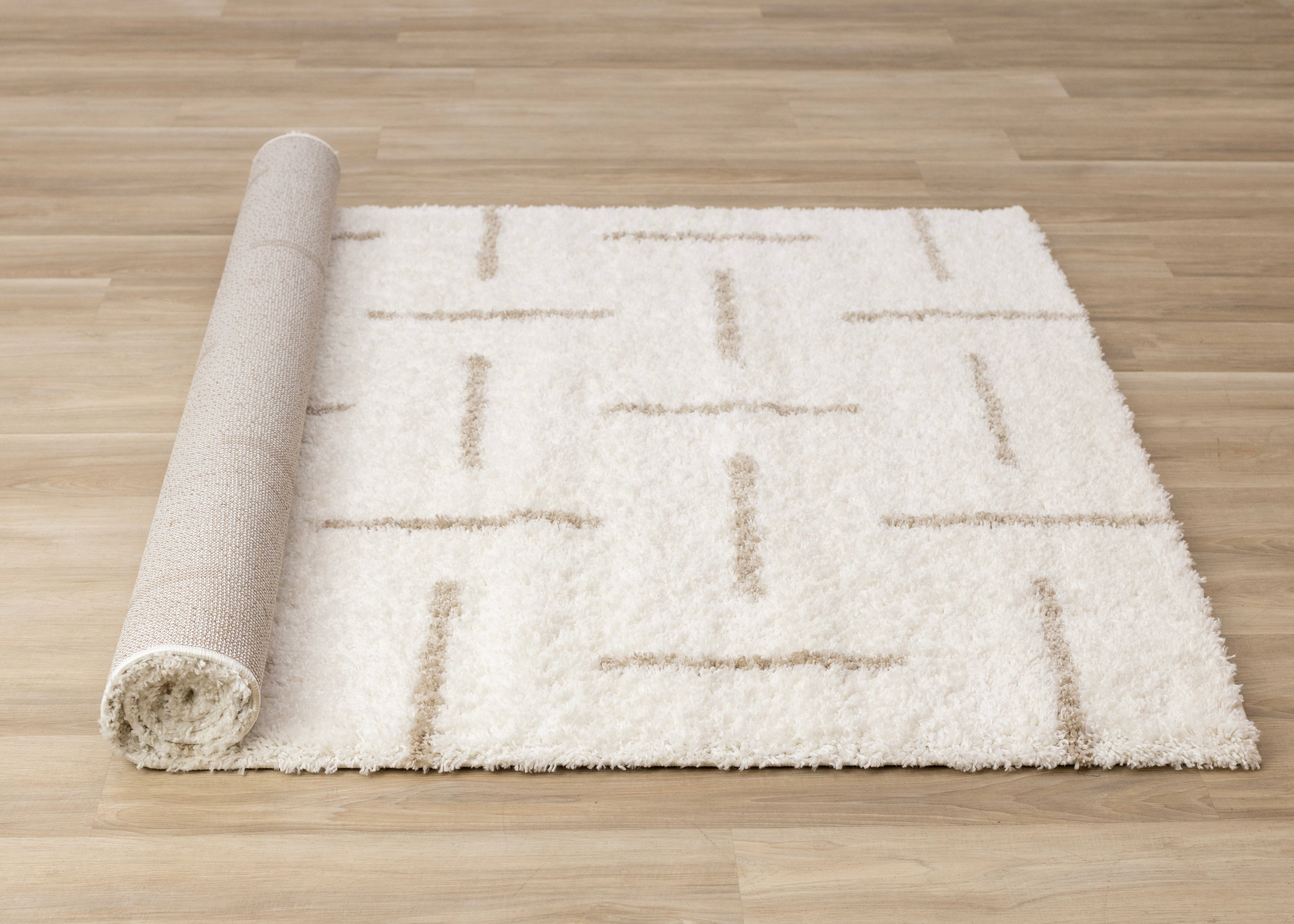 Pascal Cream Beige Scattered Lines Rug