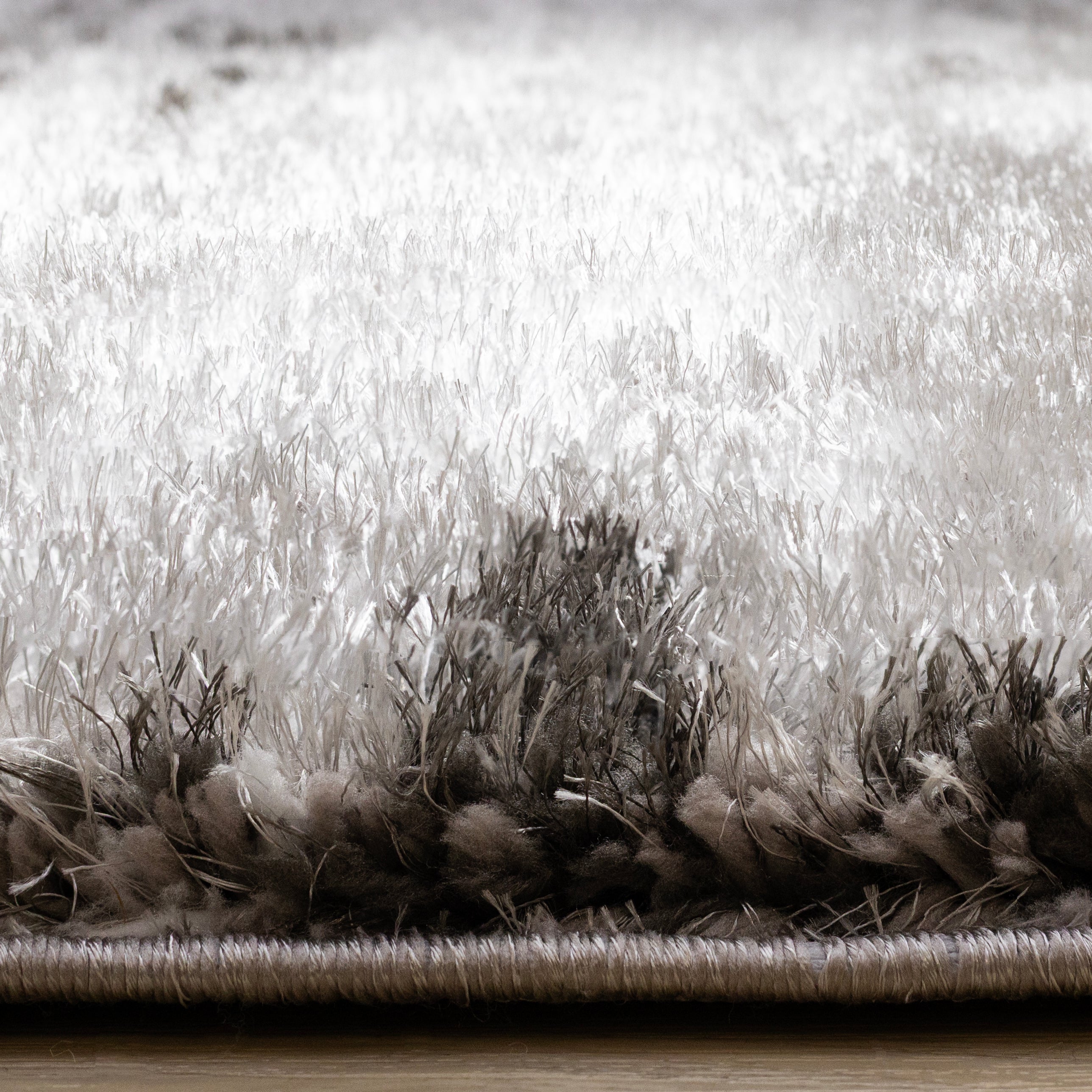 Posh Black White Grey Distressed Rug