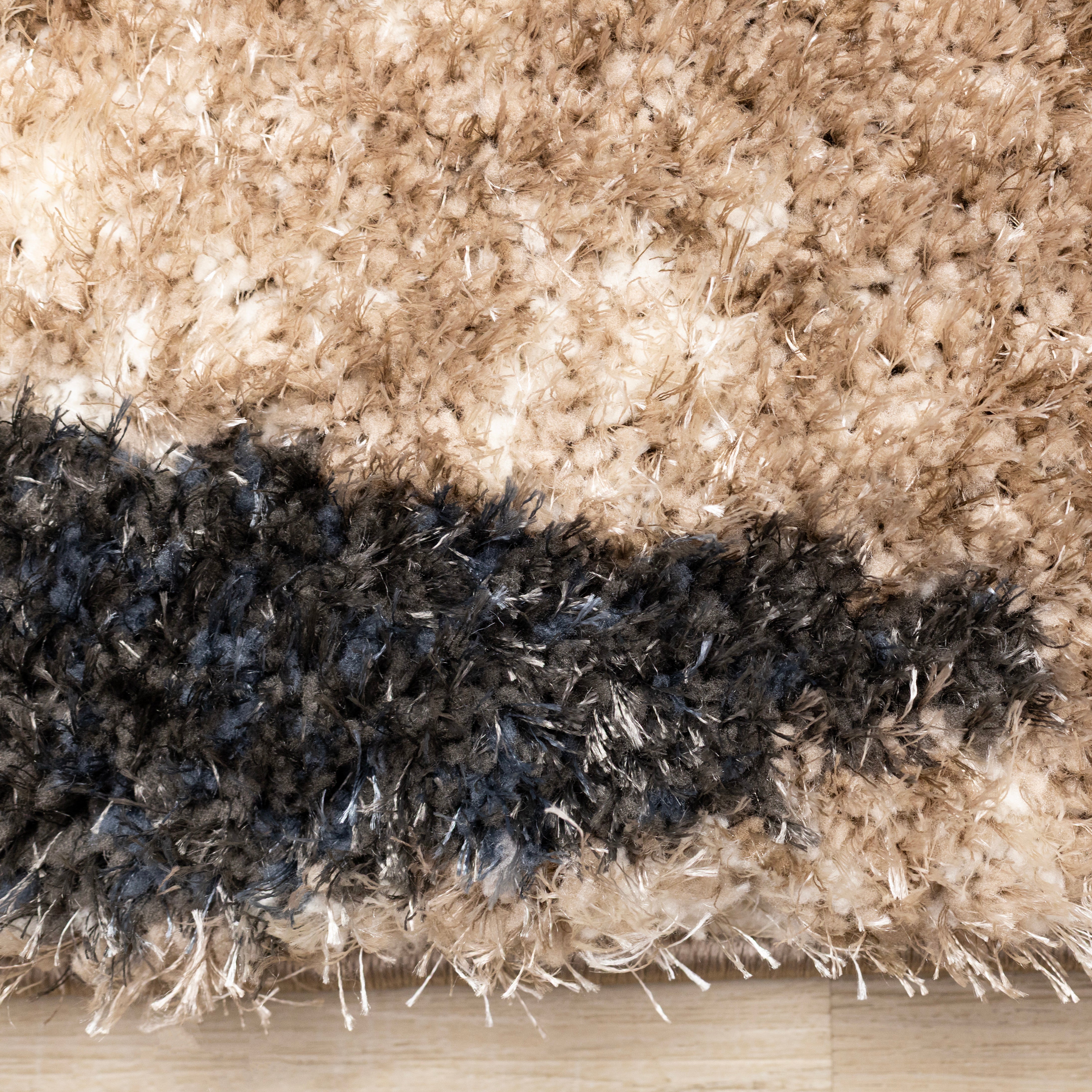 Posh Blue Orange Green Brown Brush Strokes Design Rug