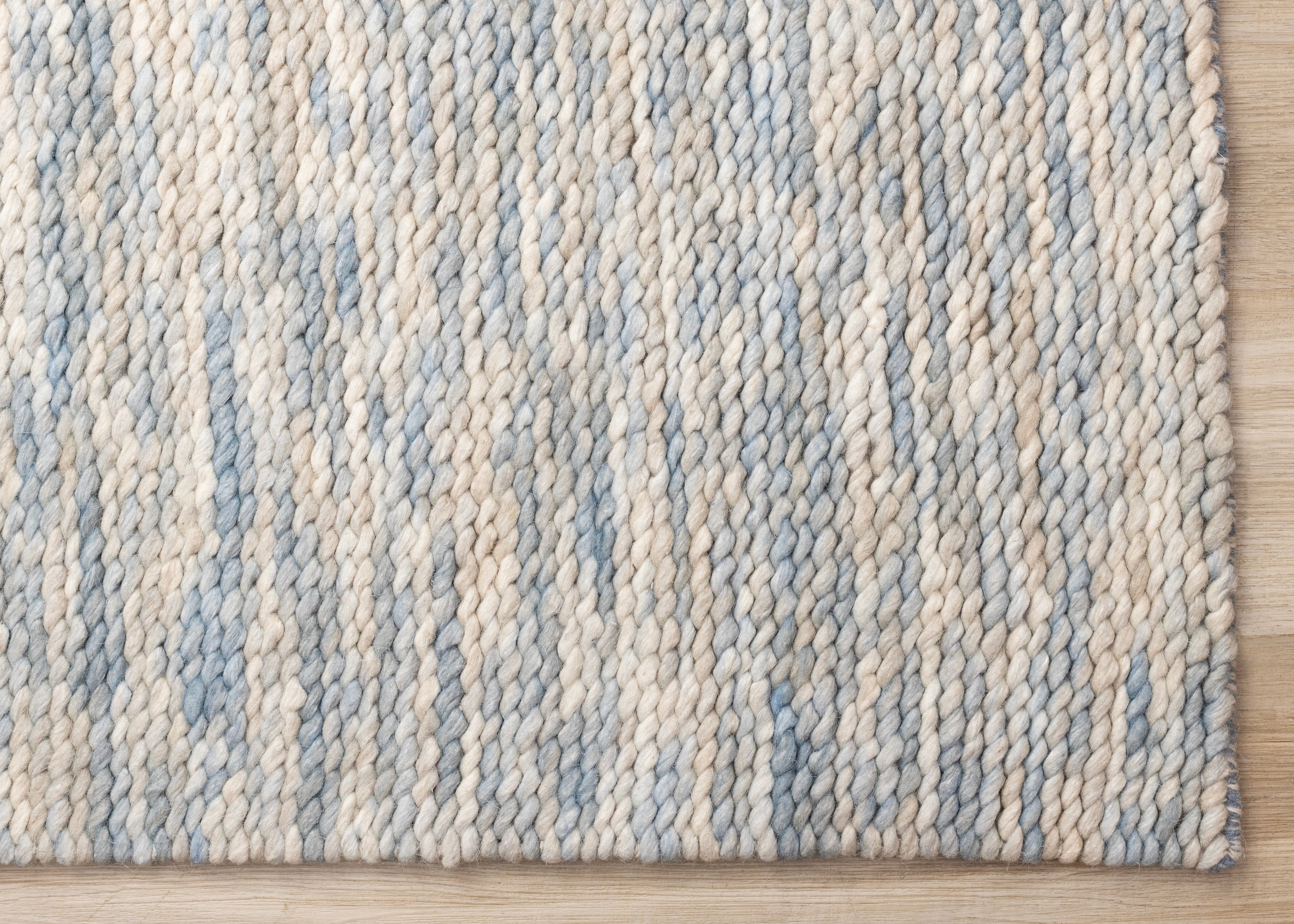 Ripple Blue Beige White Organic Design Rug
