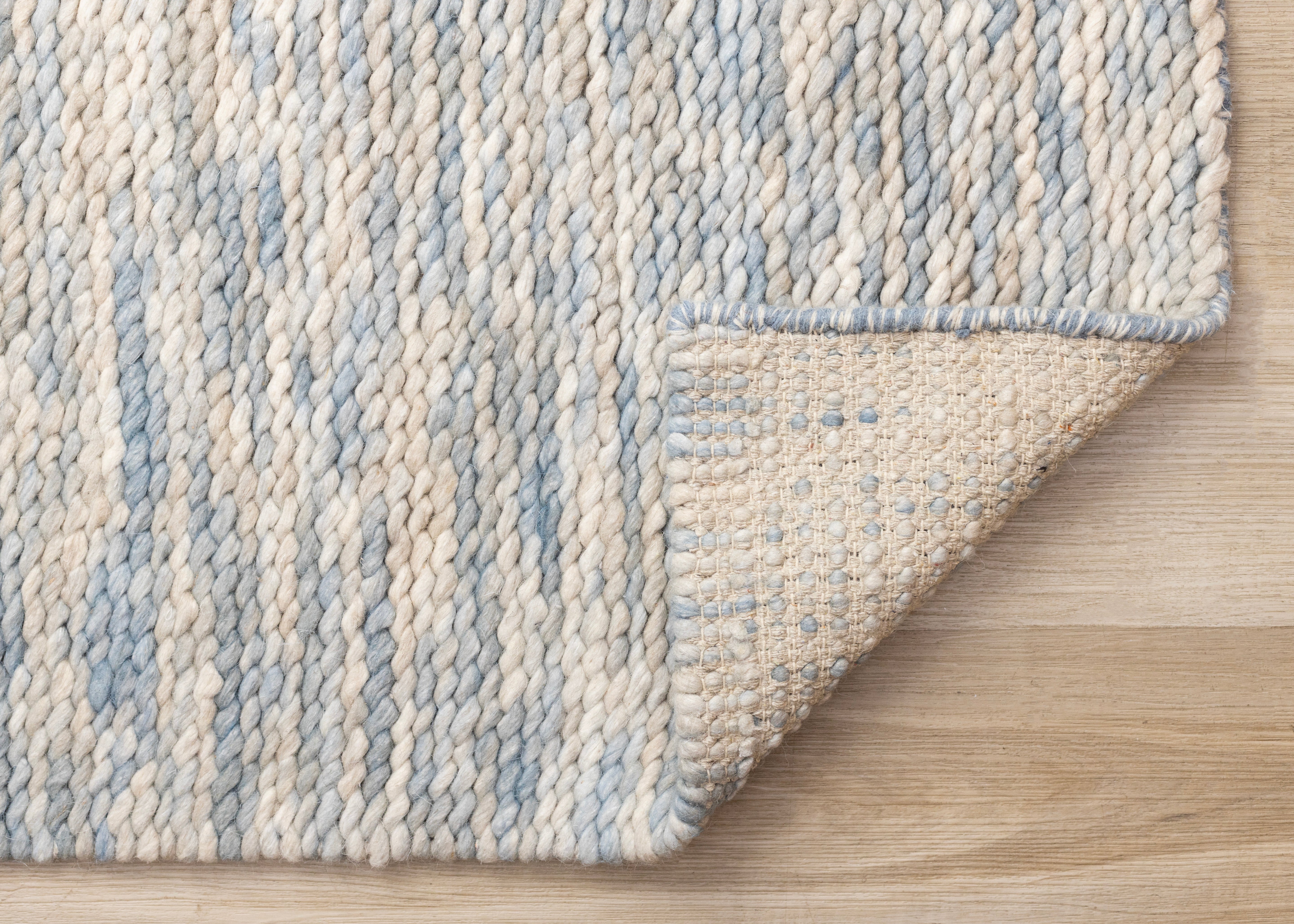 Ripple Blue Beige White Organic Design Rug