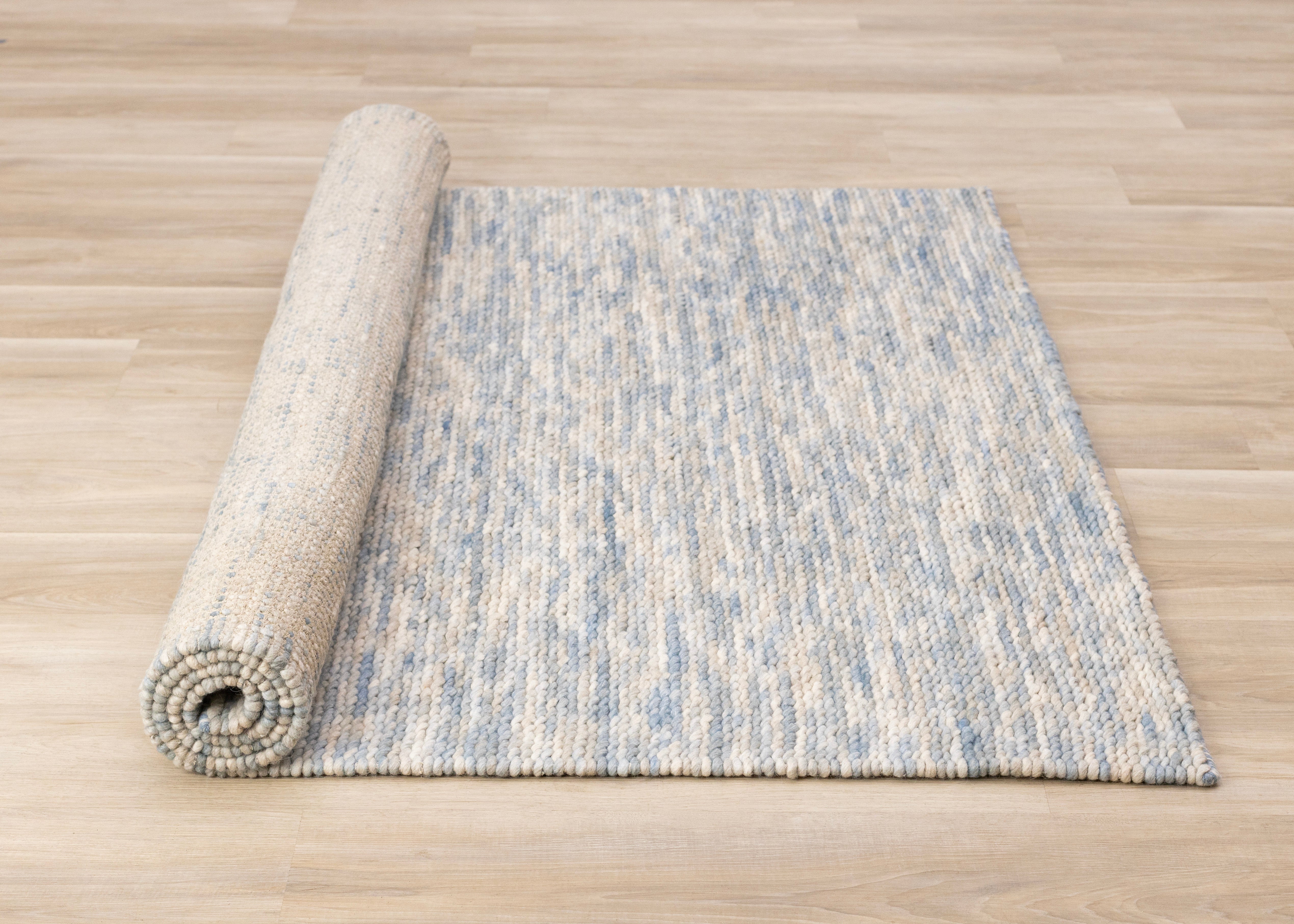 Ripple Blue Beige White Organic Design Rug