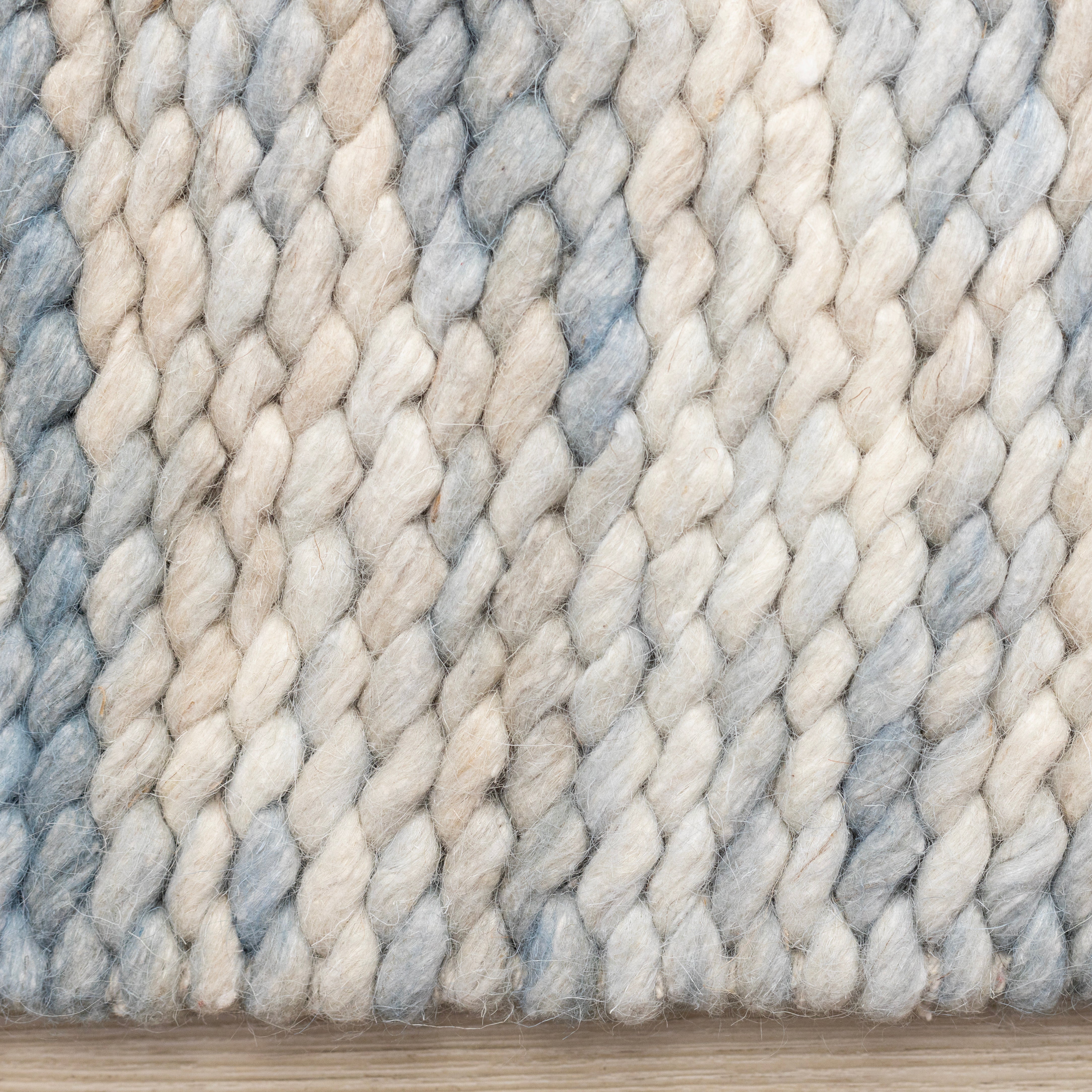 Ripple Blue Beige White Organic Design Rug