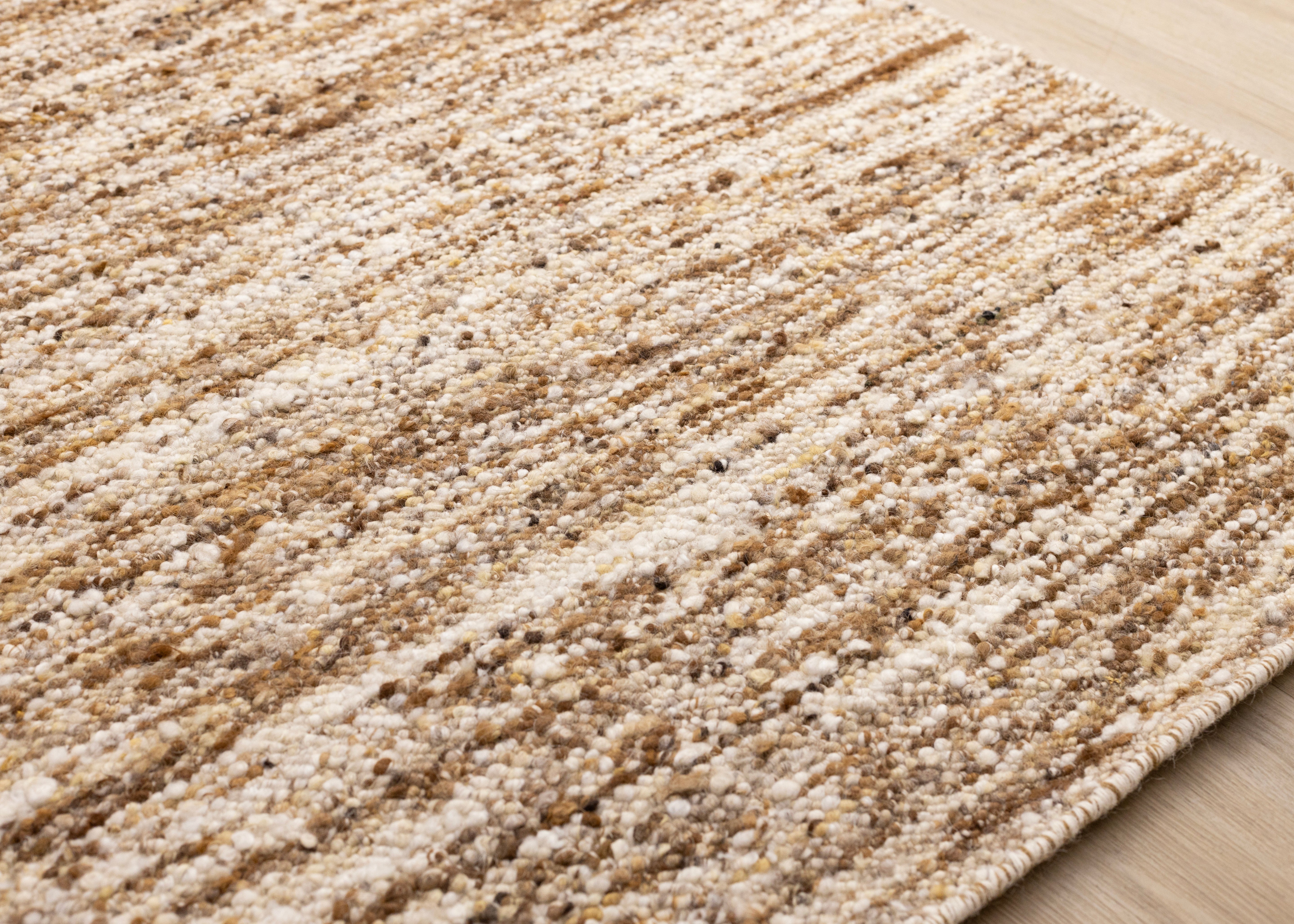 Ripple Brown Beige White Distressed Rug