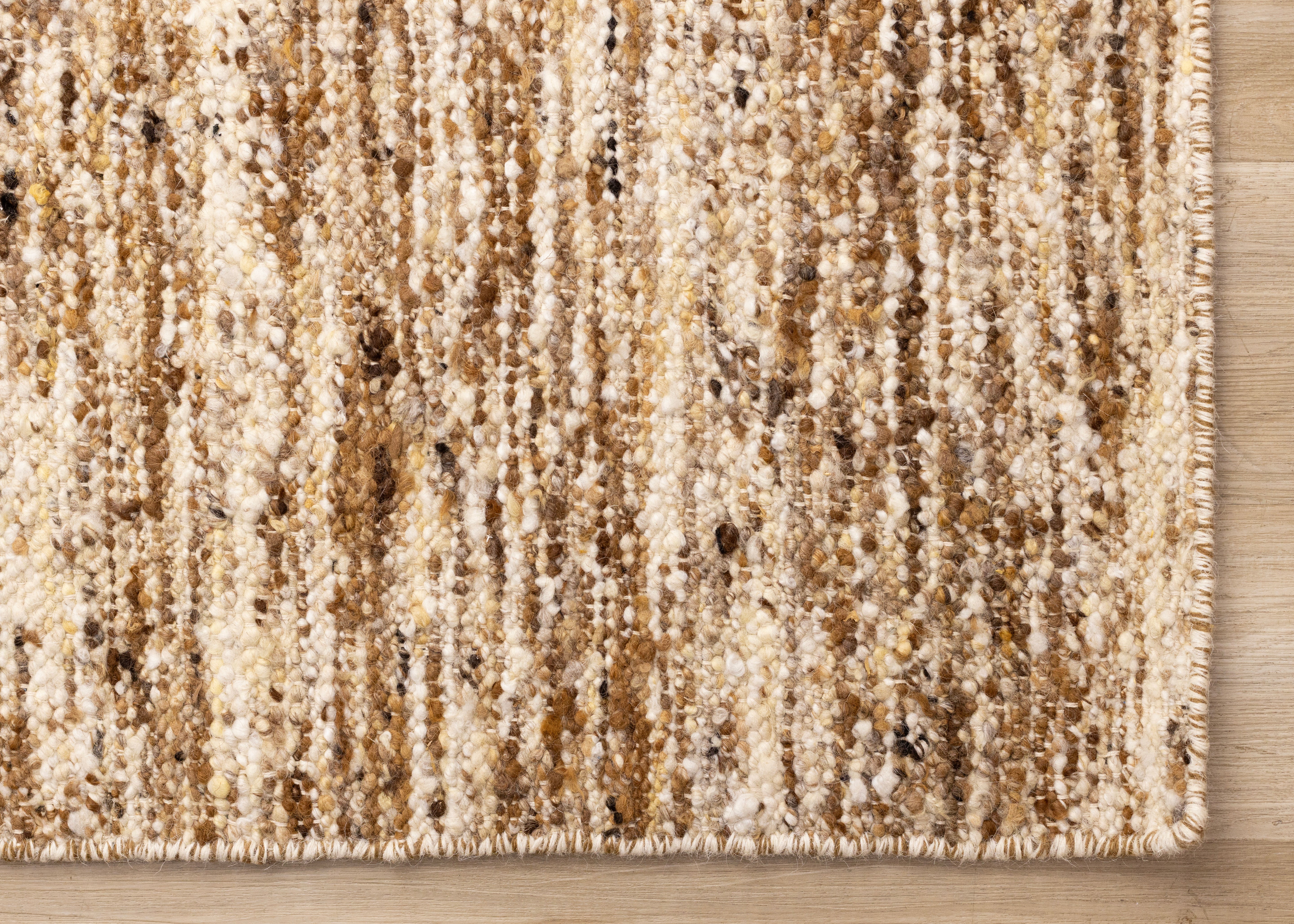 Ripple Brown Beige White Distressed Rug