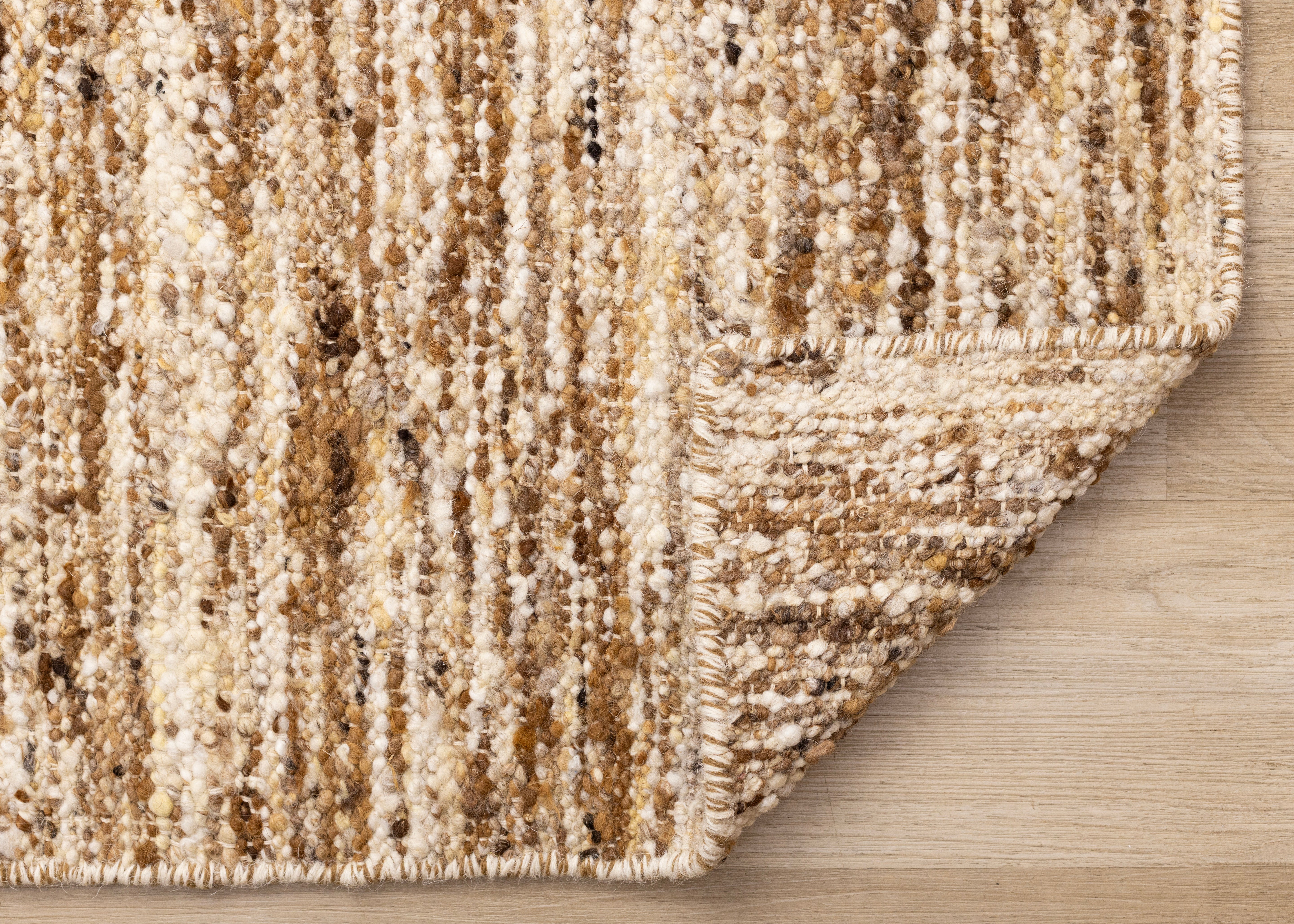 Ripple Brown Beige White Distressed Rug