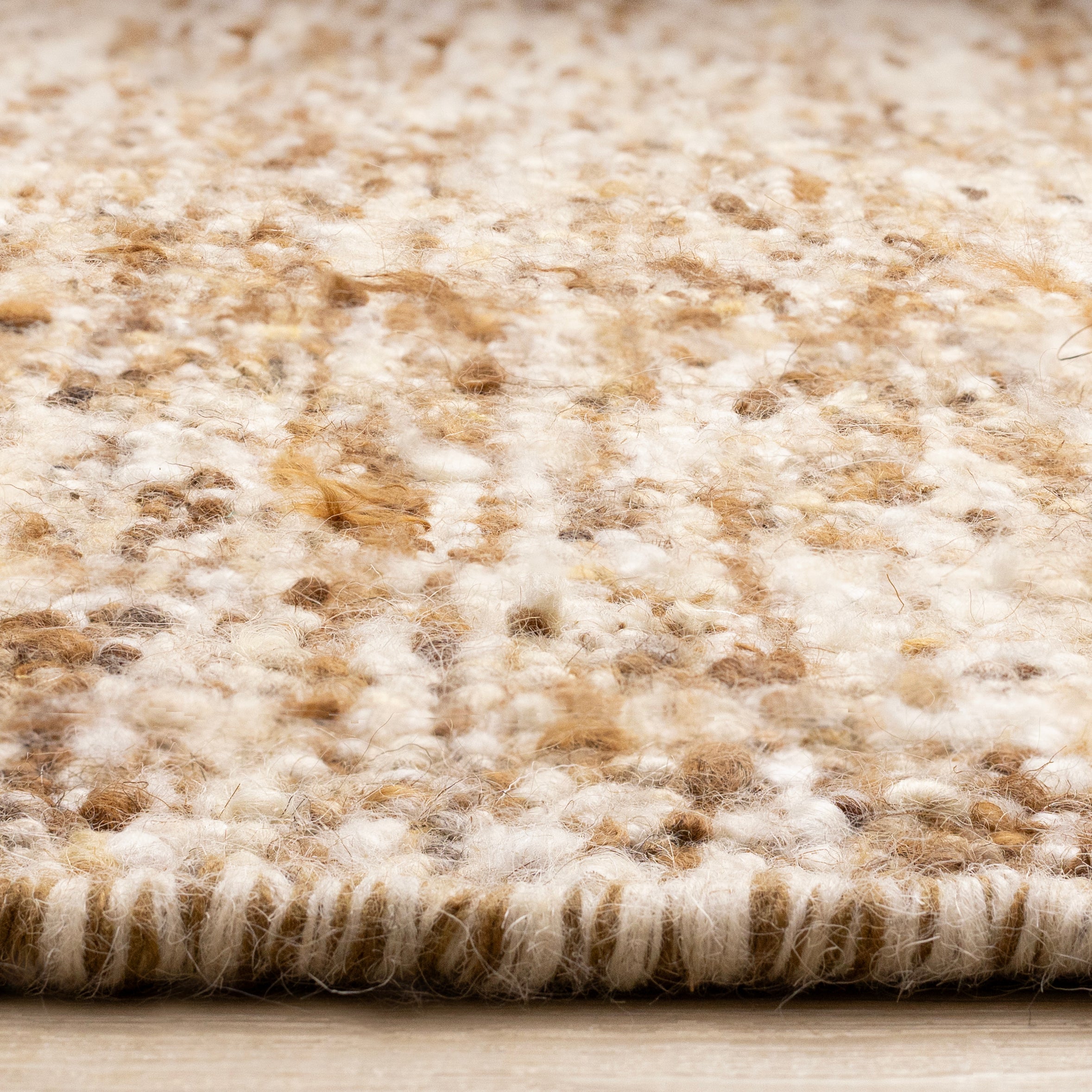 Ripple Brown Beige White Distressed Rug