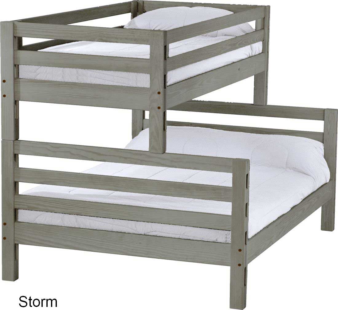 Ladder Bunk Bed, TwinXL Over Queen, By Crate Designs. 4058