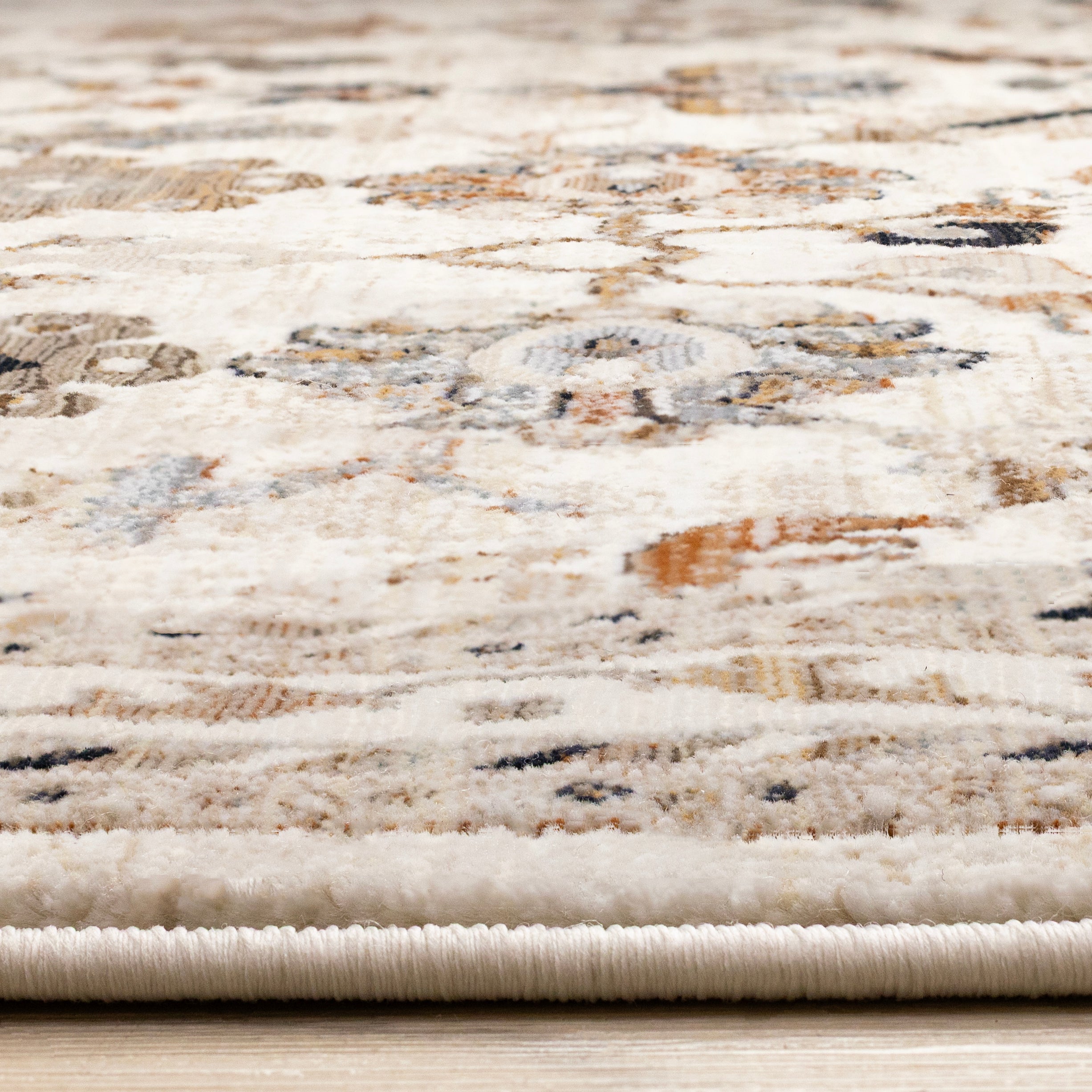 Samira Beige Orange Black Cream Classic Traditional Rug