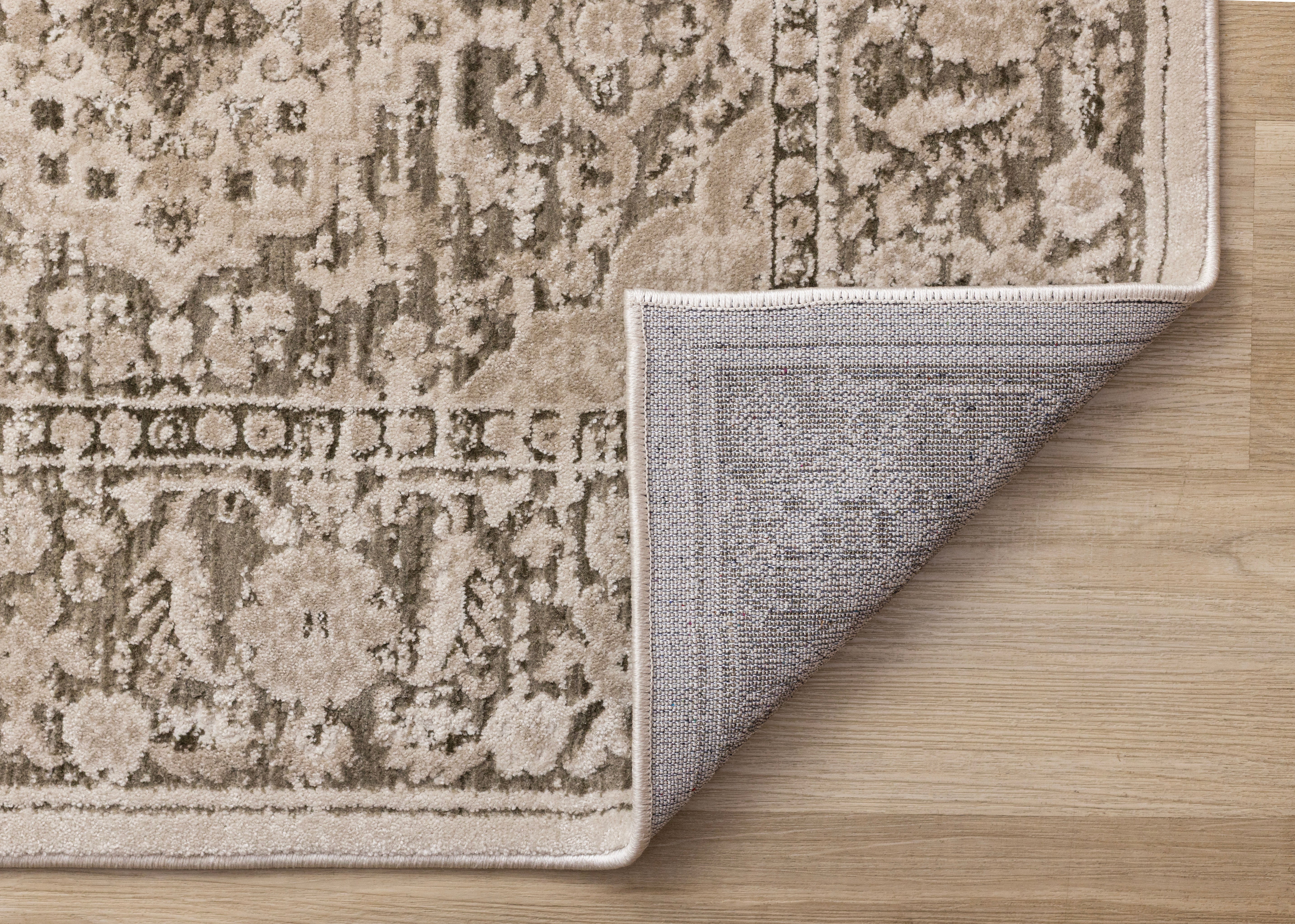Sawyer Taupe White Green Elegant Classic Rug