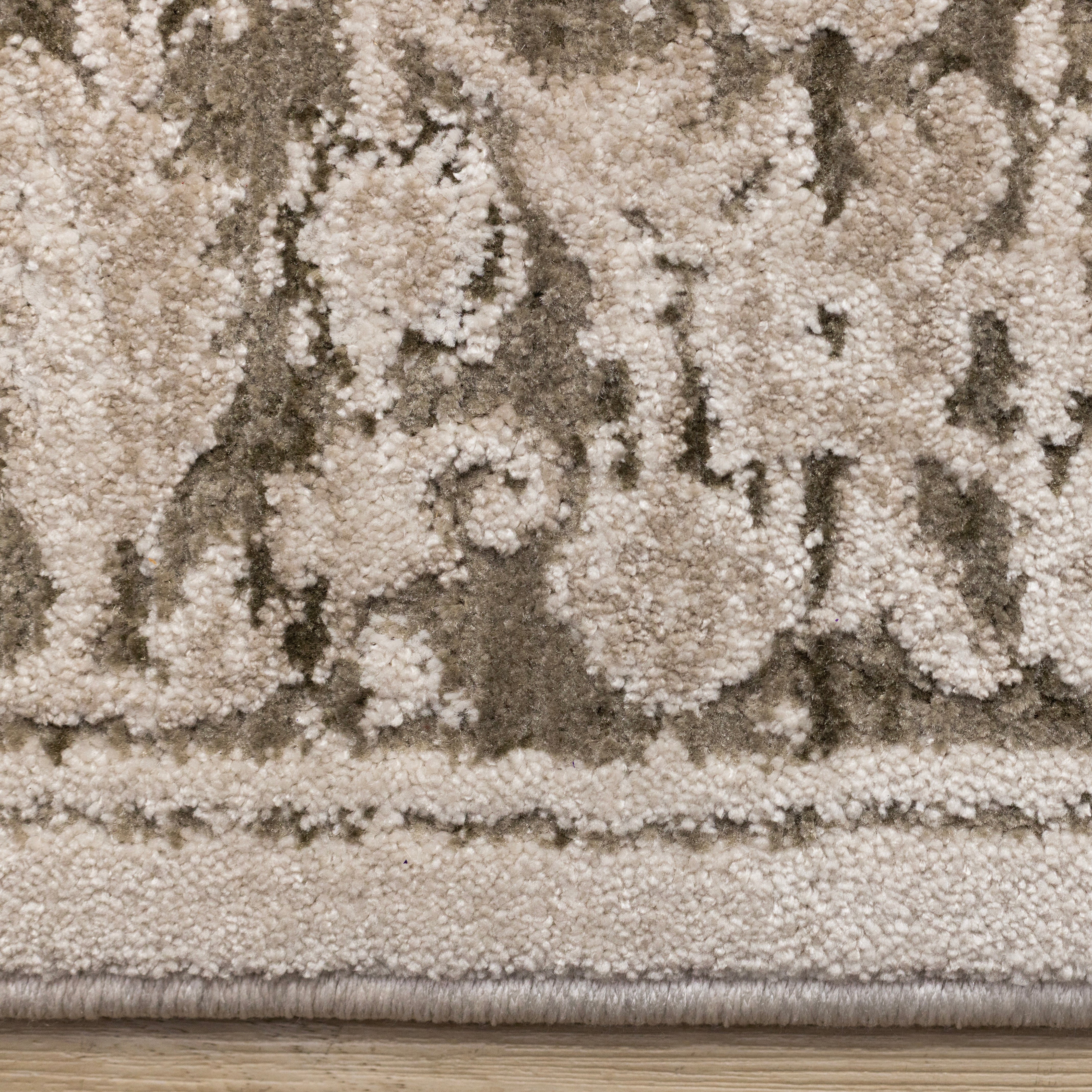 Sawyer Taupe White Green Elegant Classic Rug