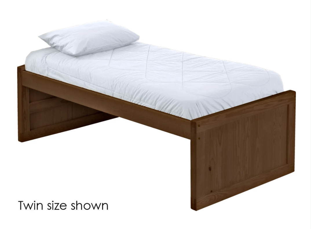 Captain's Bed, Low Profile, Full, 26" Headboard and Footboard, By Crate Designs. 4410