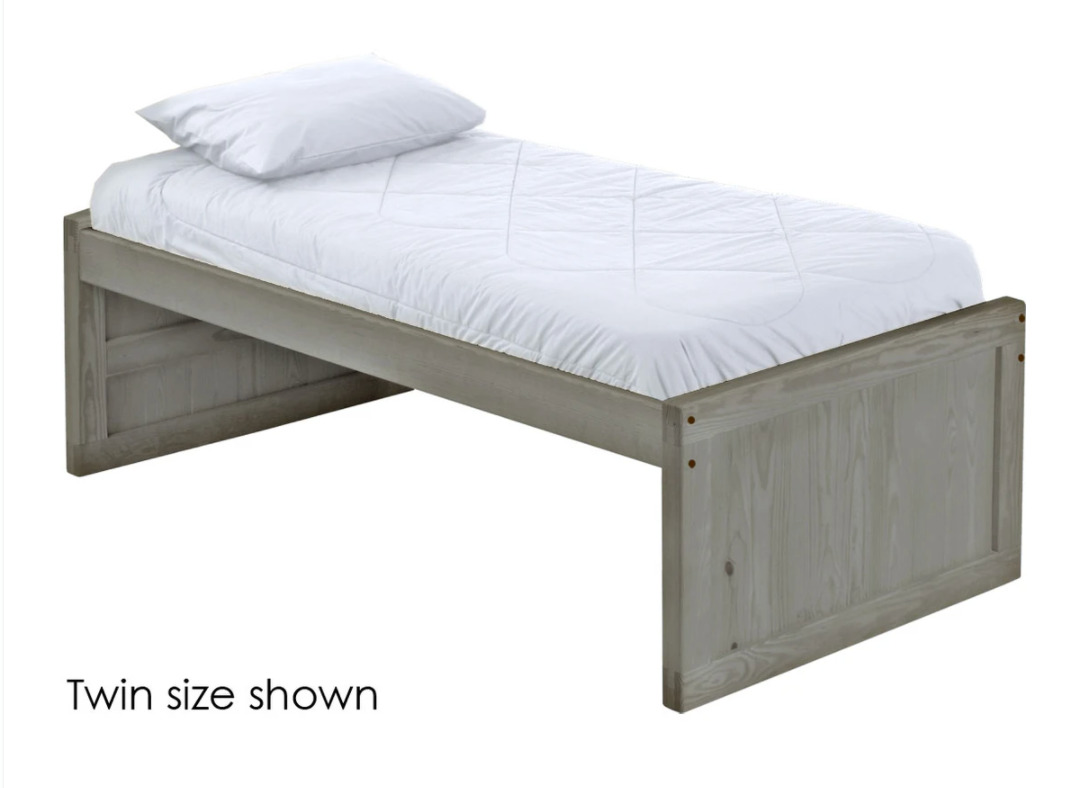 Captain's Bed, Low Profile, Full, 26" Headboard and Footboard, By Crate Designs. 4410