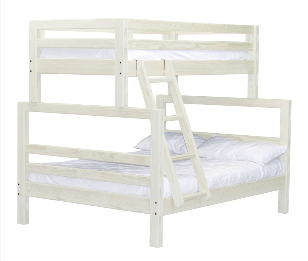 Ladder Bunk Bed, TwinXL Over Queen, By Crate Designs. 4058H