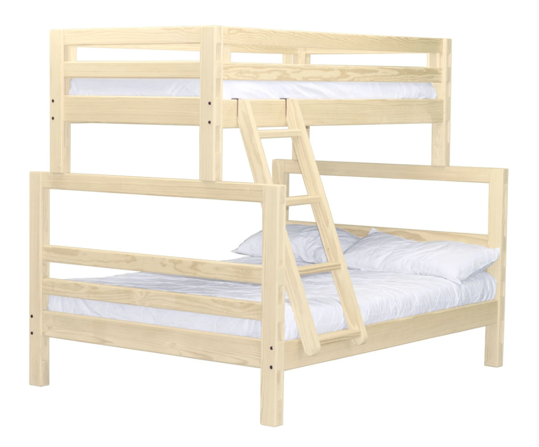 Ladder Bunk Bed, TwinXL Over Queen, By Crate Designs. 4058H