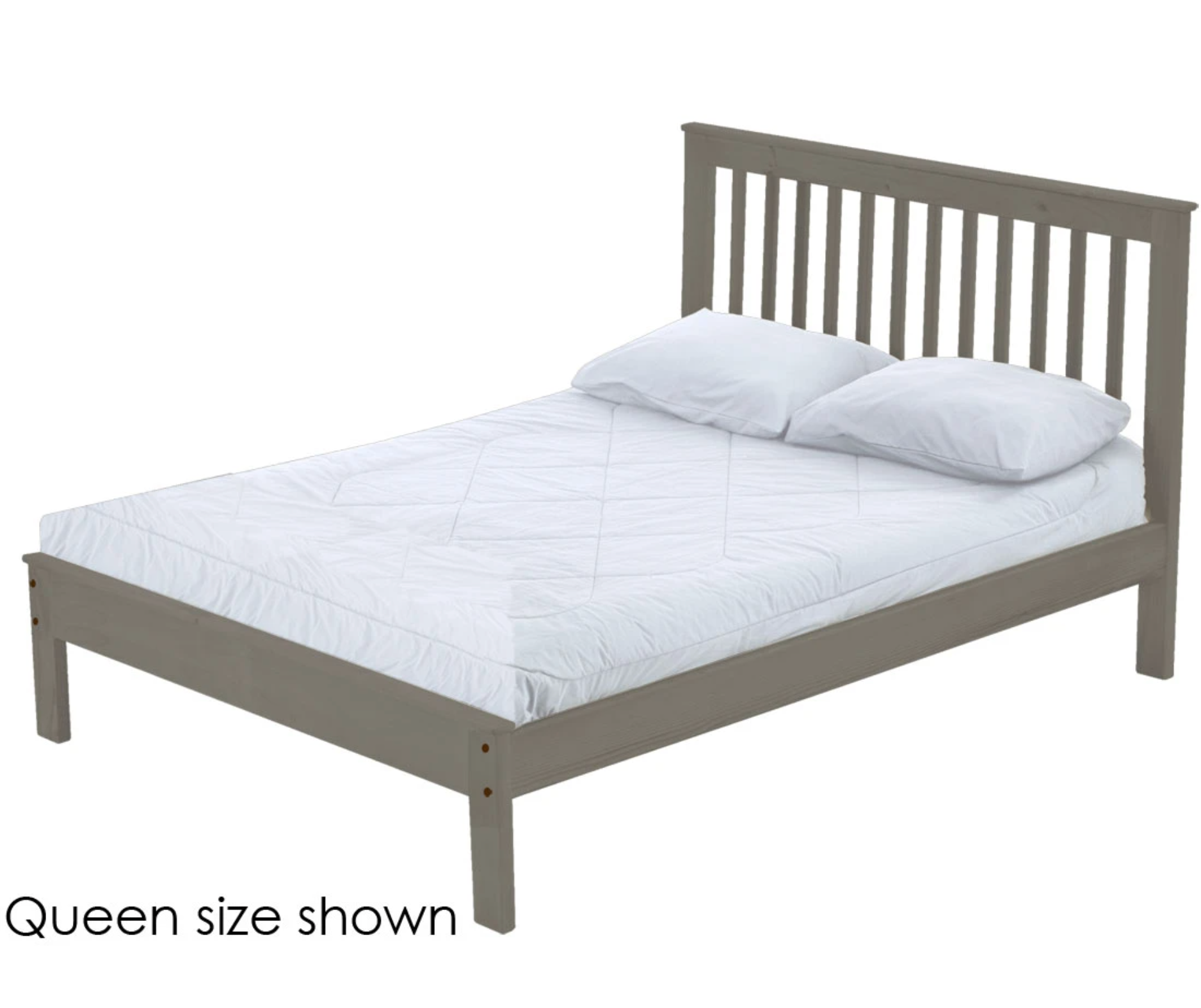 Mission Bed, Twin, 44" Headboard and 17" Footboard, By Crate Designs. 4747