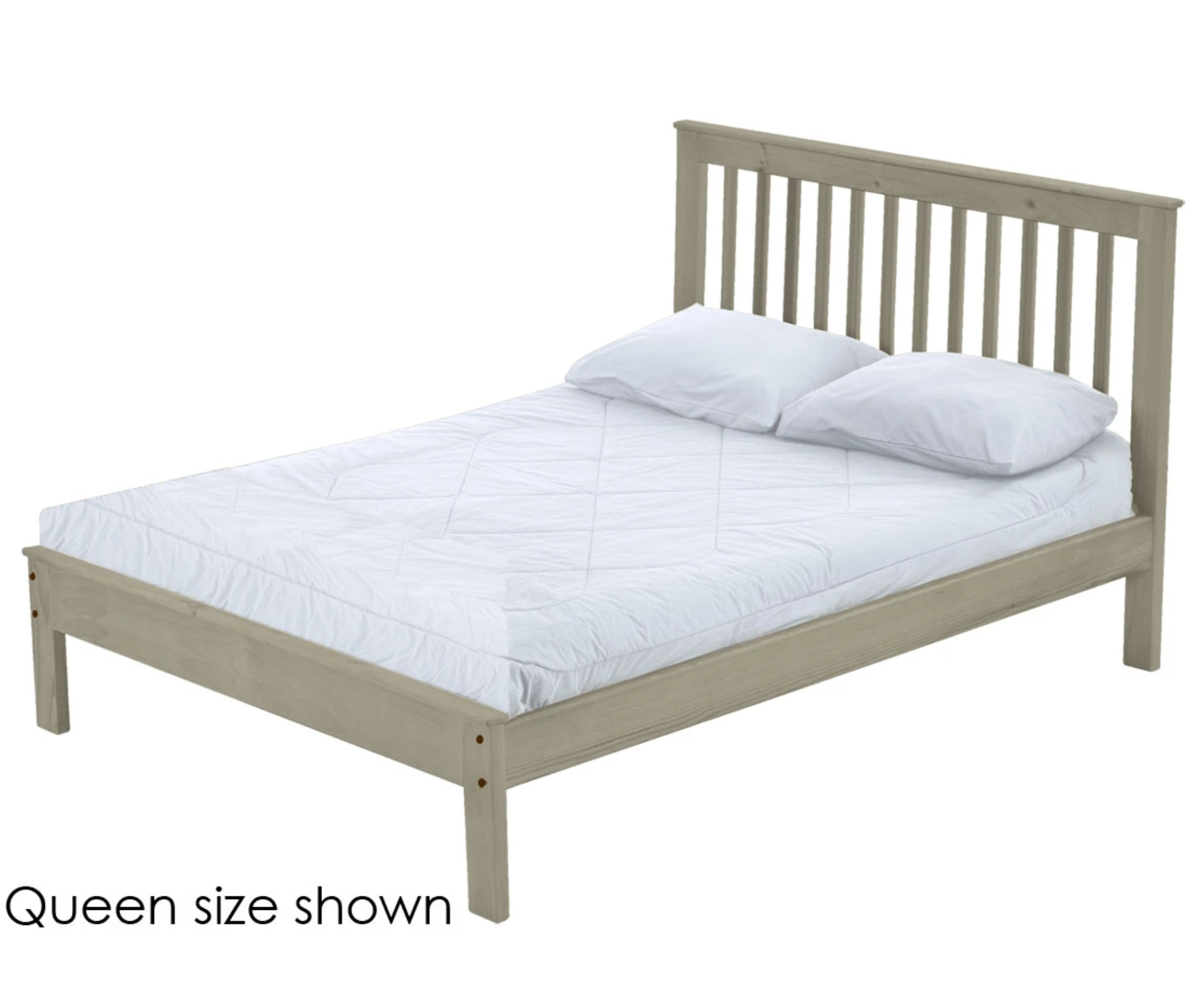 Mission Bed, Twin, 44" Headboard and 17" Footboard, By Crate Designs. 4747