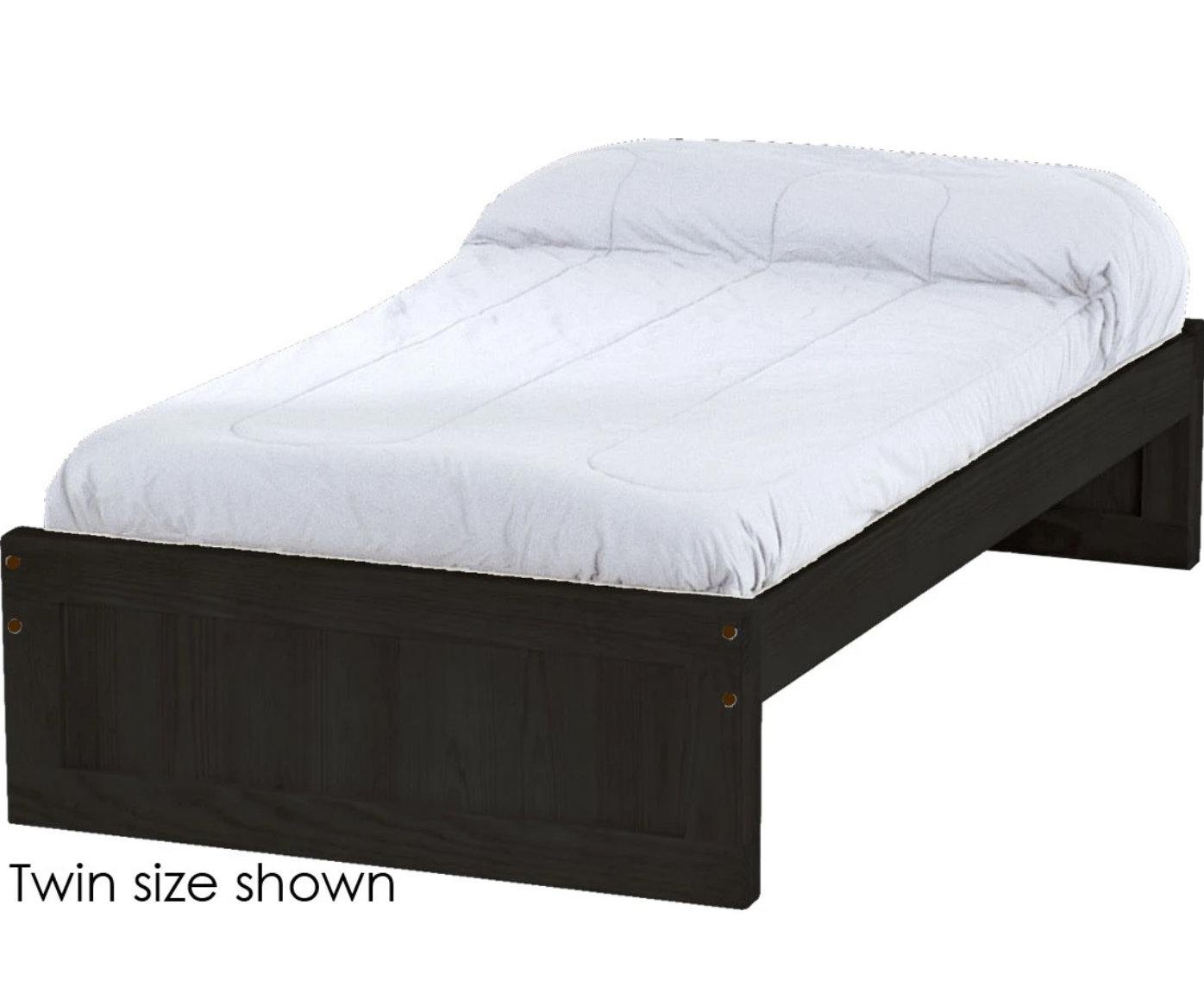 Panel Bed, Queen, King, 16" Headboard and Footboard, By Crate Designs. 4566, 4666