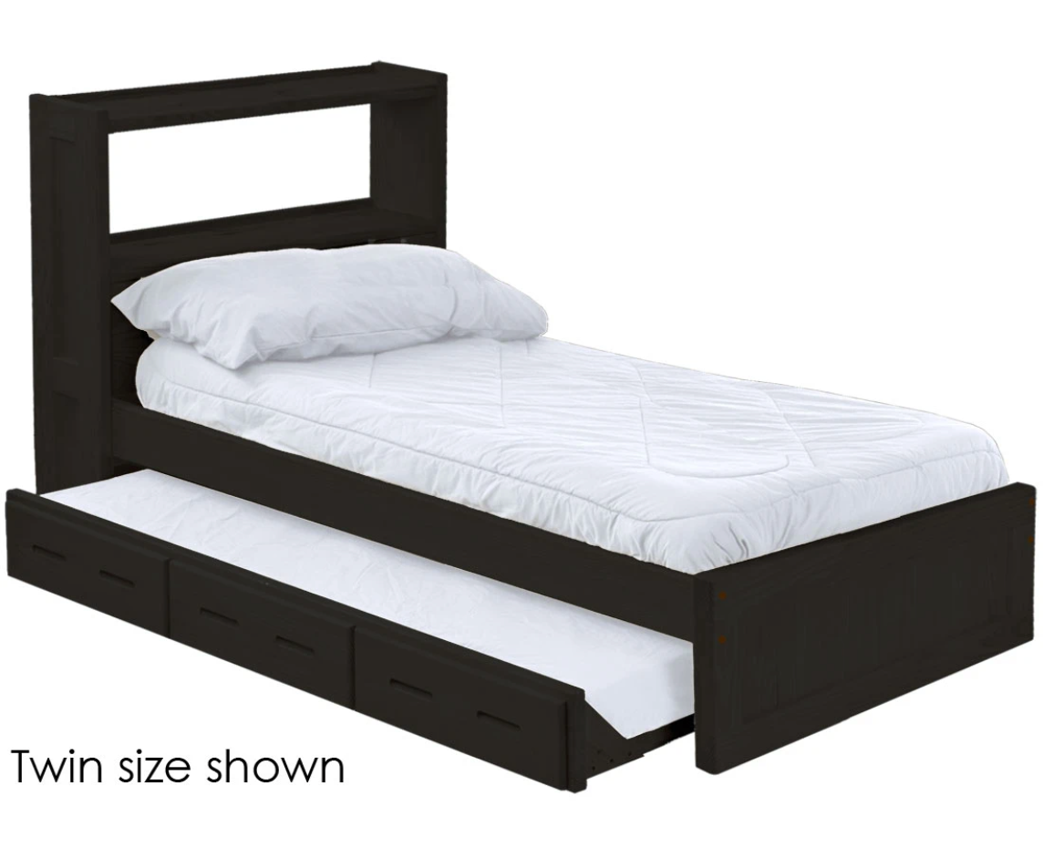 Bookcase Bed with Trundle, Queen, By Crate Designs. 4536