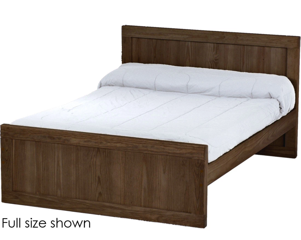 Panel Bed, Queen, 37" Headboard and 22" Footboard, By Crate Designs. 4572