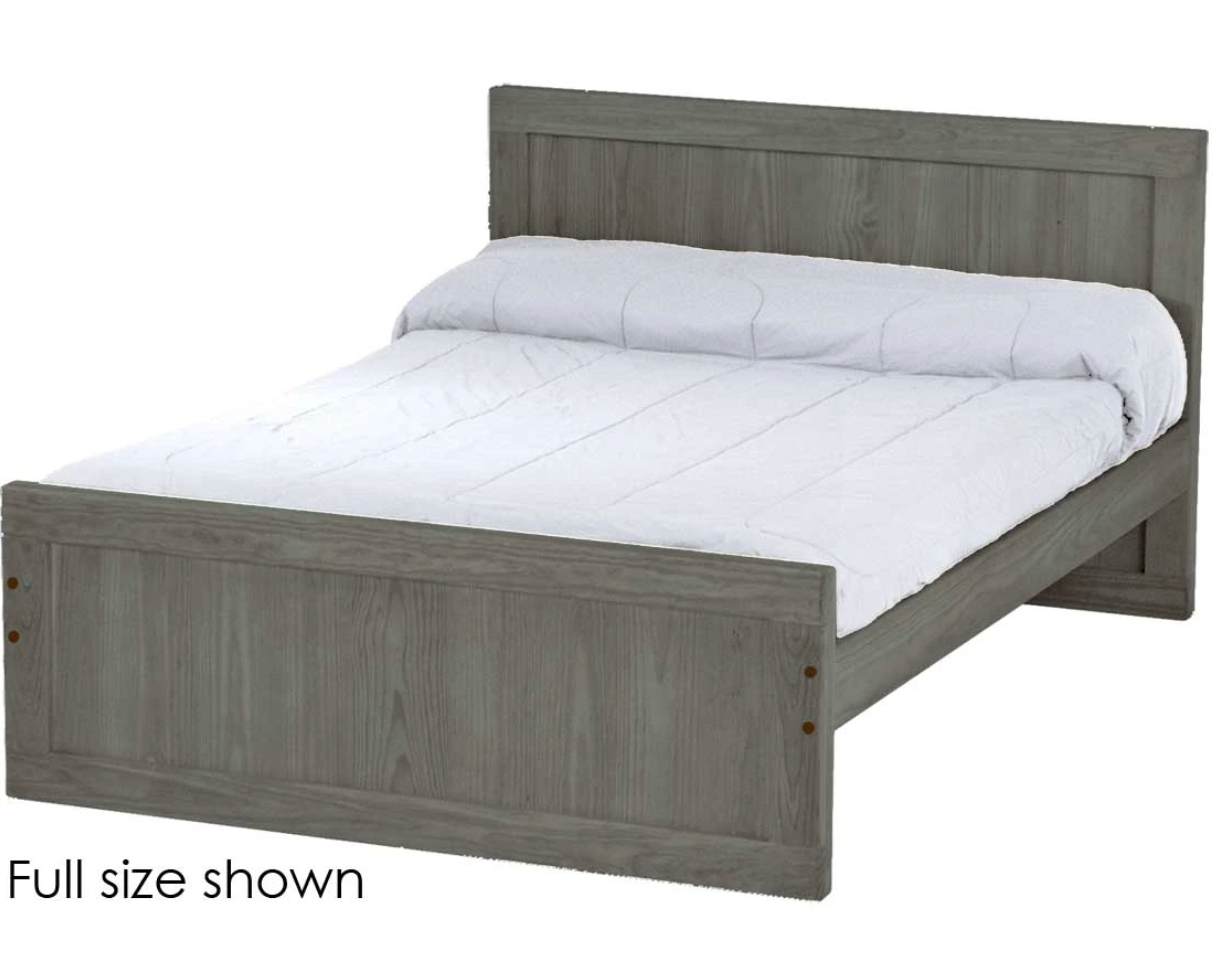 Panel Bed, Queen, 37" Headboard and 22" Footboard, By Crate Designs. 4572