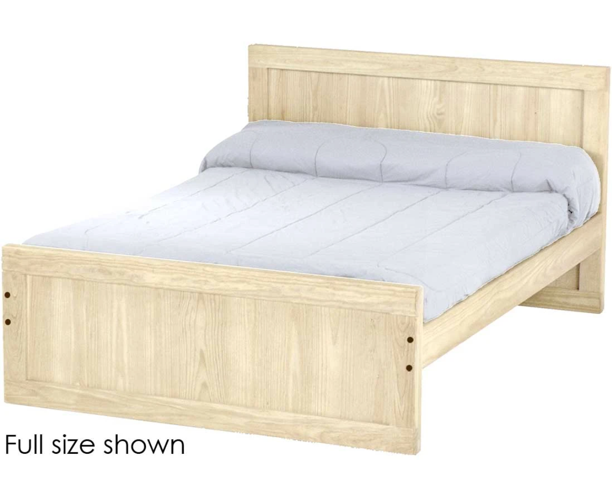 Panel Bed, Queen, 37" Headboard and 22" Footboard, By Crate Designs. 4572