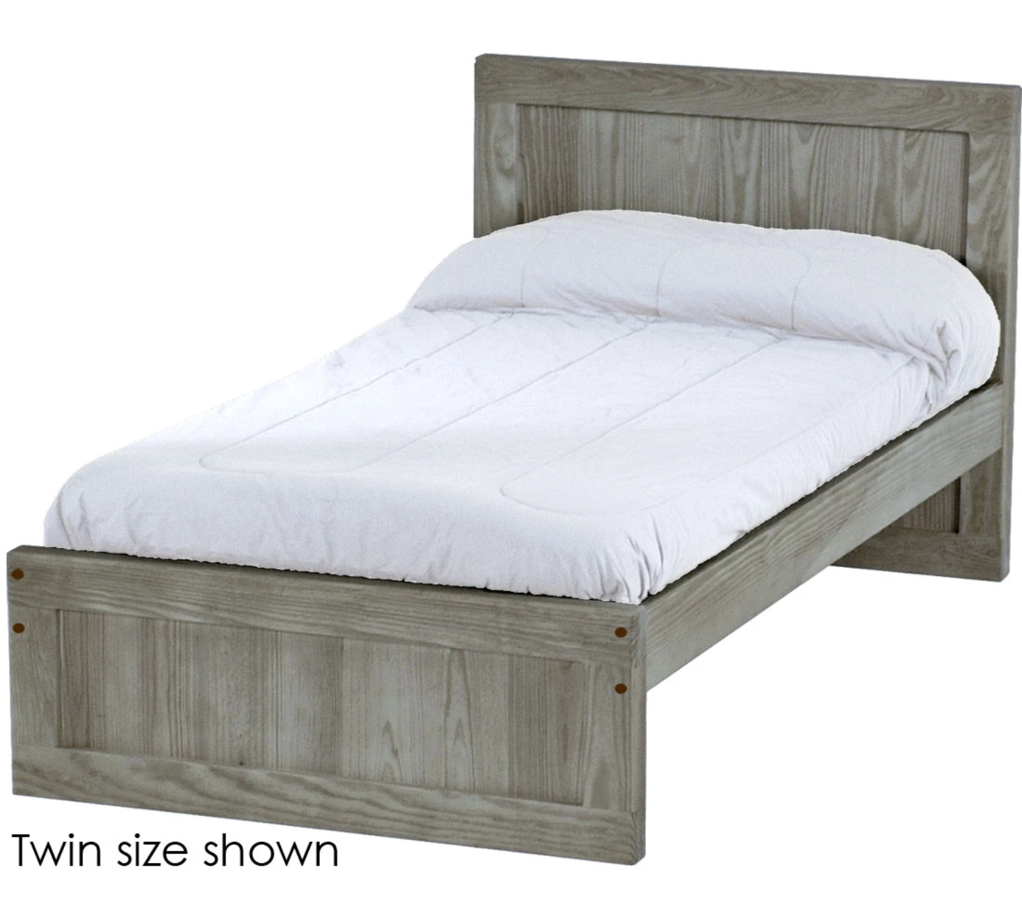Panel Bed, Queen, 37" Headboard and 16" Footboard, By Crate Designs. 4576