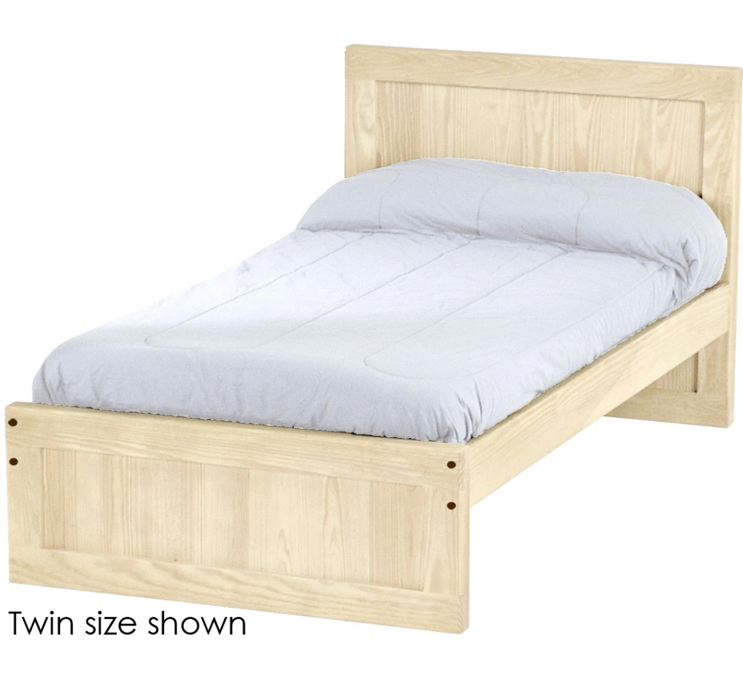 Panel Bed, Queen, 37" Headboard and 16" Footboard, By Crate Designs. 4576