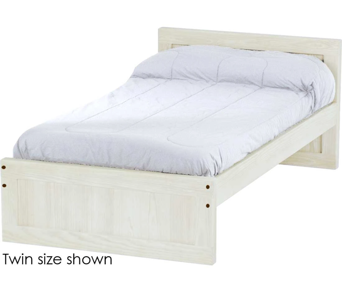 Panel Bed, Queen, 29" Headboard and 16" Footboard, By Crate Designs. 4596