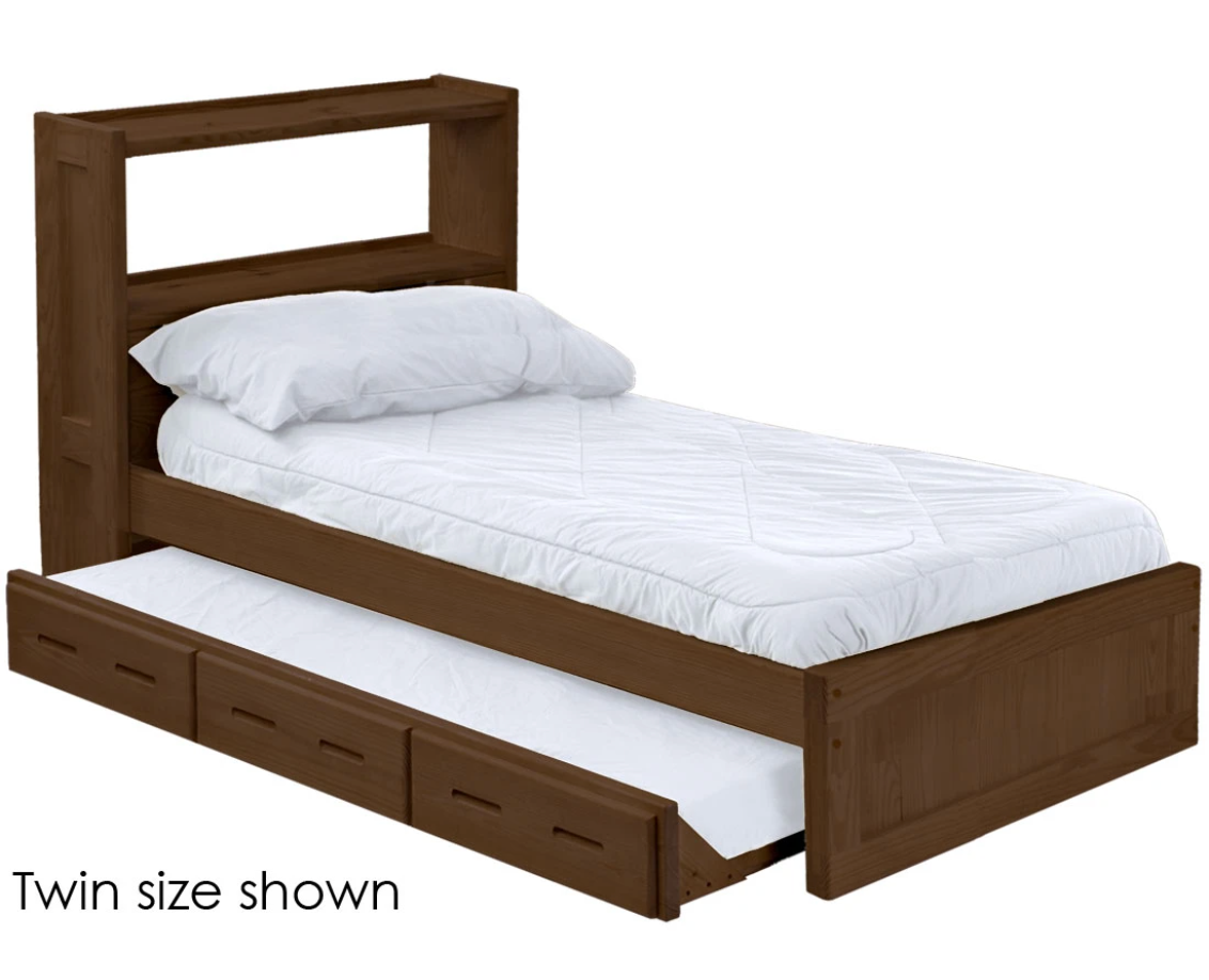 Bookcase Bed with Trundle, King, By Crate Designs. 4655