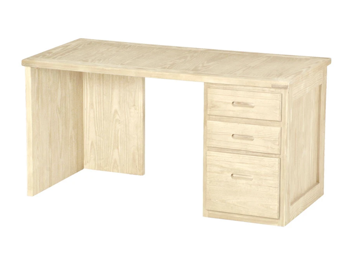 3 Drawer Desk, 58" Wide, By Crate Designs. 6135, 6152