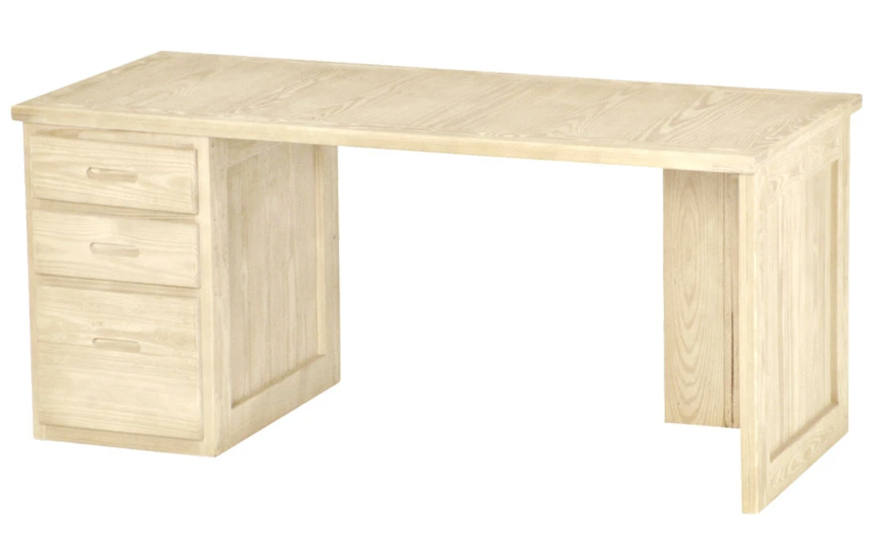 3 Drawer Desk, 66" Wide, By Crate Designs. 6252, 6235