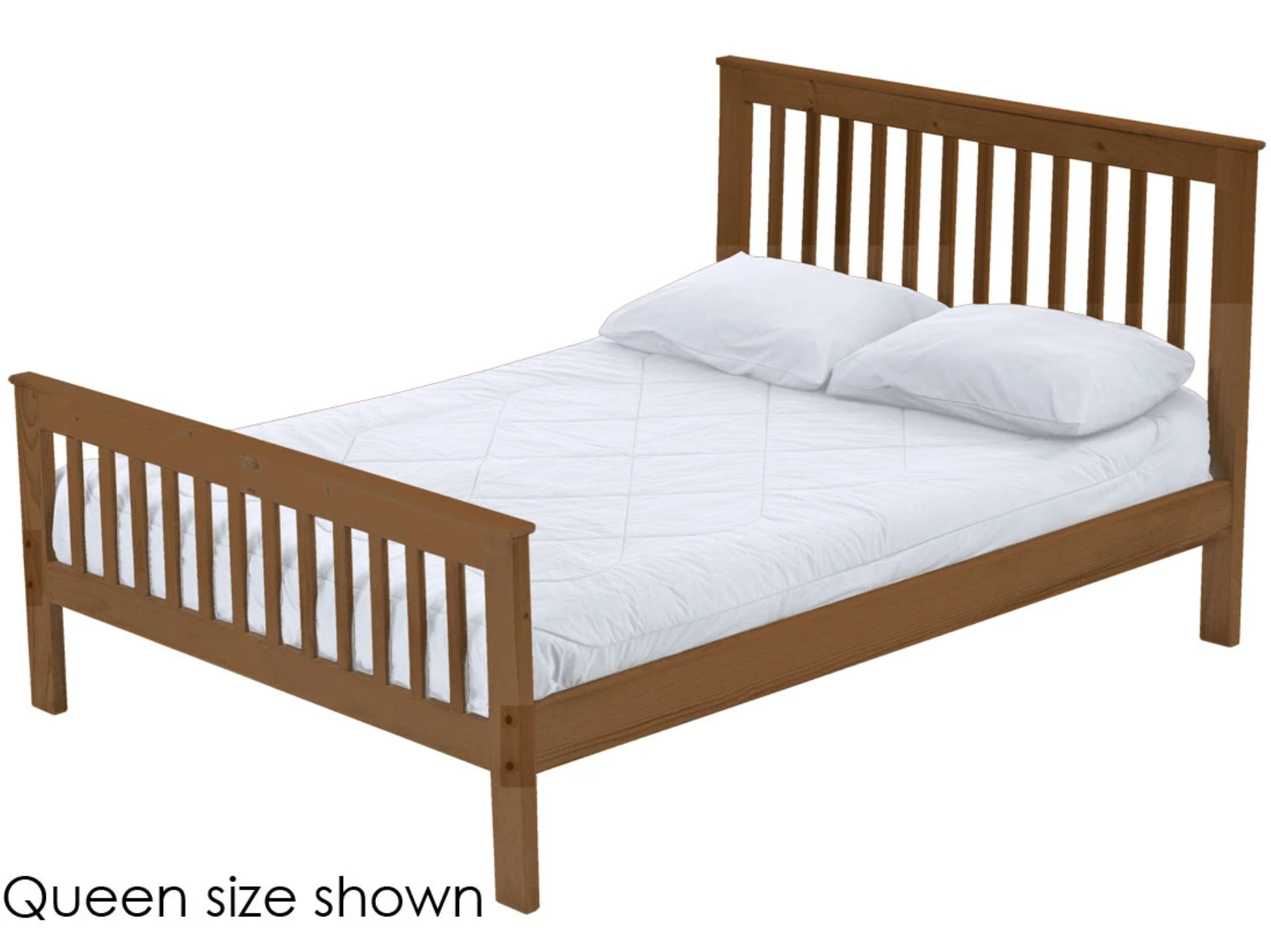 Mission Bed, Twin, 44" Headboard and 29" Footboard, By Crate Designs. 4749