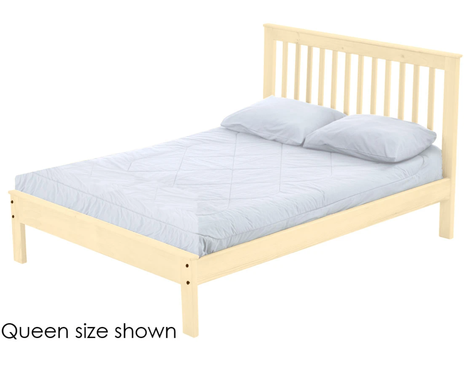Mission Bed, Twin, 44" Headboard and 17" Footboard, By Crate Designs. 4747