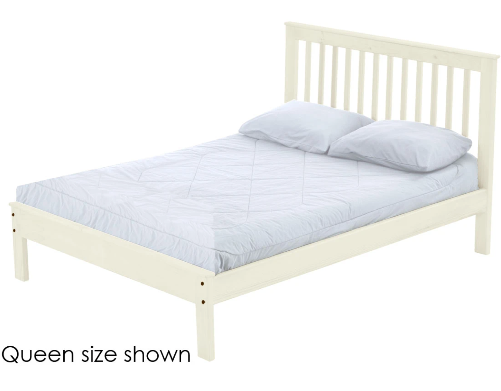 Mission Bed, Full, 44" Headboard and 17" Footboard, By Crate Designs. 4847