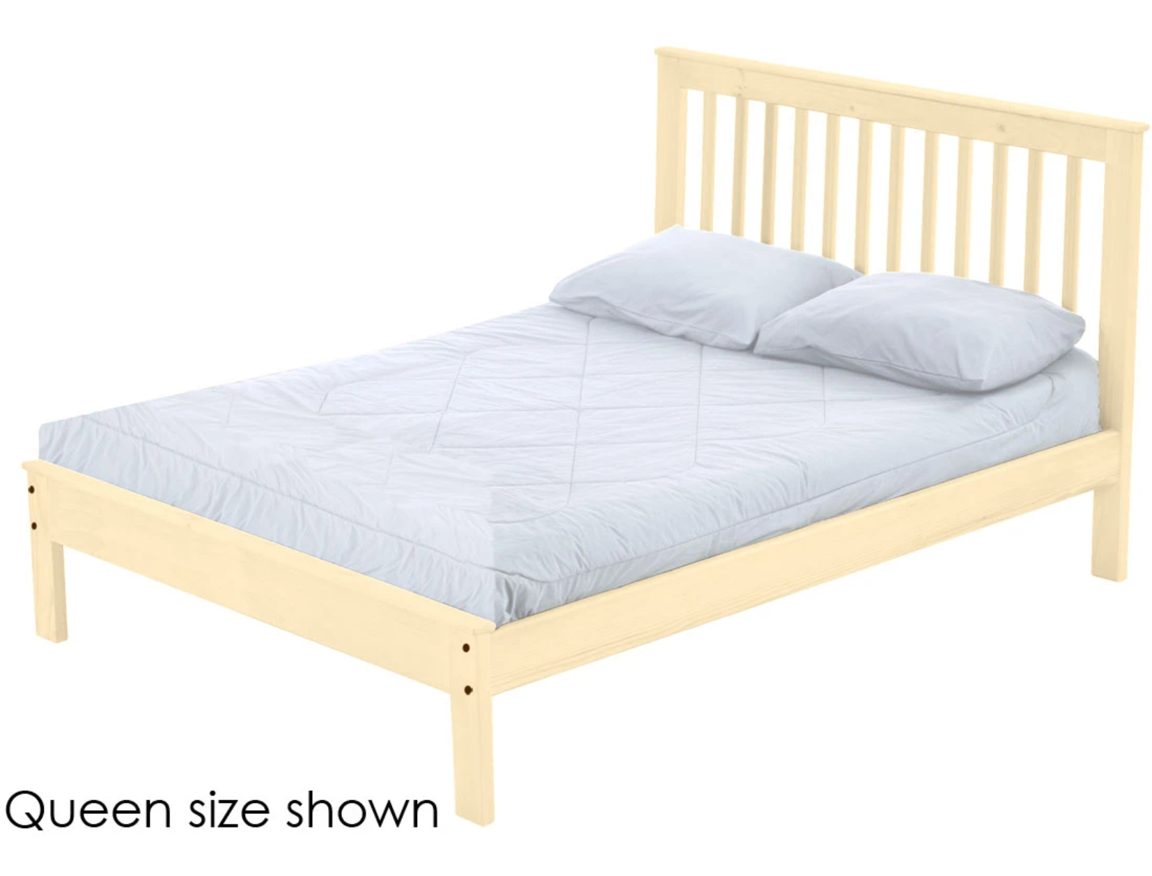 Mission Bed, Full, 44" Headboard and 17" Footboard, By Crate Designs. 4847