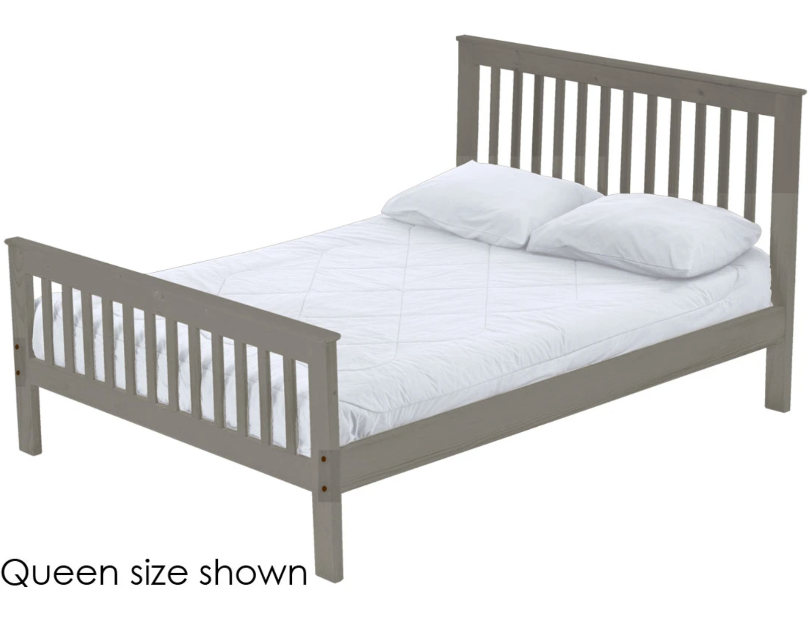 Mission Bed, Full, 44" Headboard and 29" Footboard, By Crate Designs. 4849