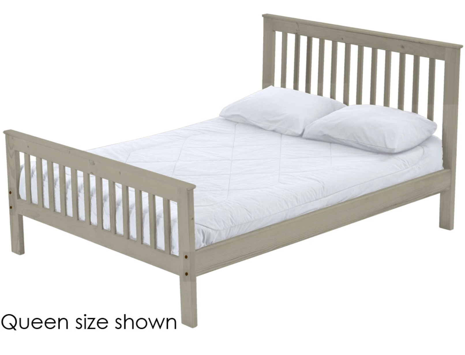 Mission Bed, Full, 44" Headboard and 29" Footboard, By Crate Designs. 4849