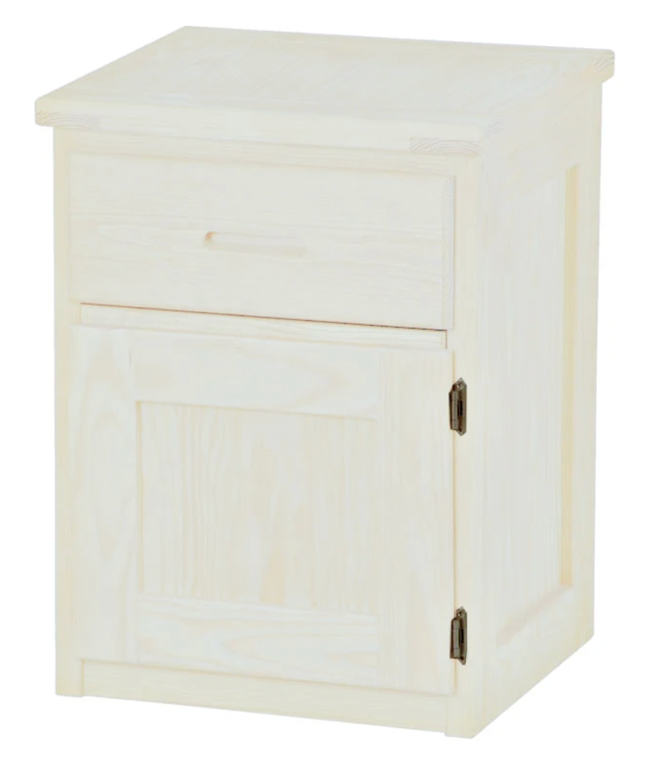 Night Table with Drawer and Door, 30" Tall, By Crate Designs. 7009L, 7009R