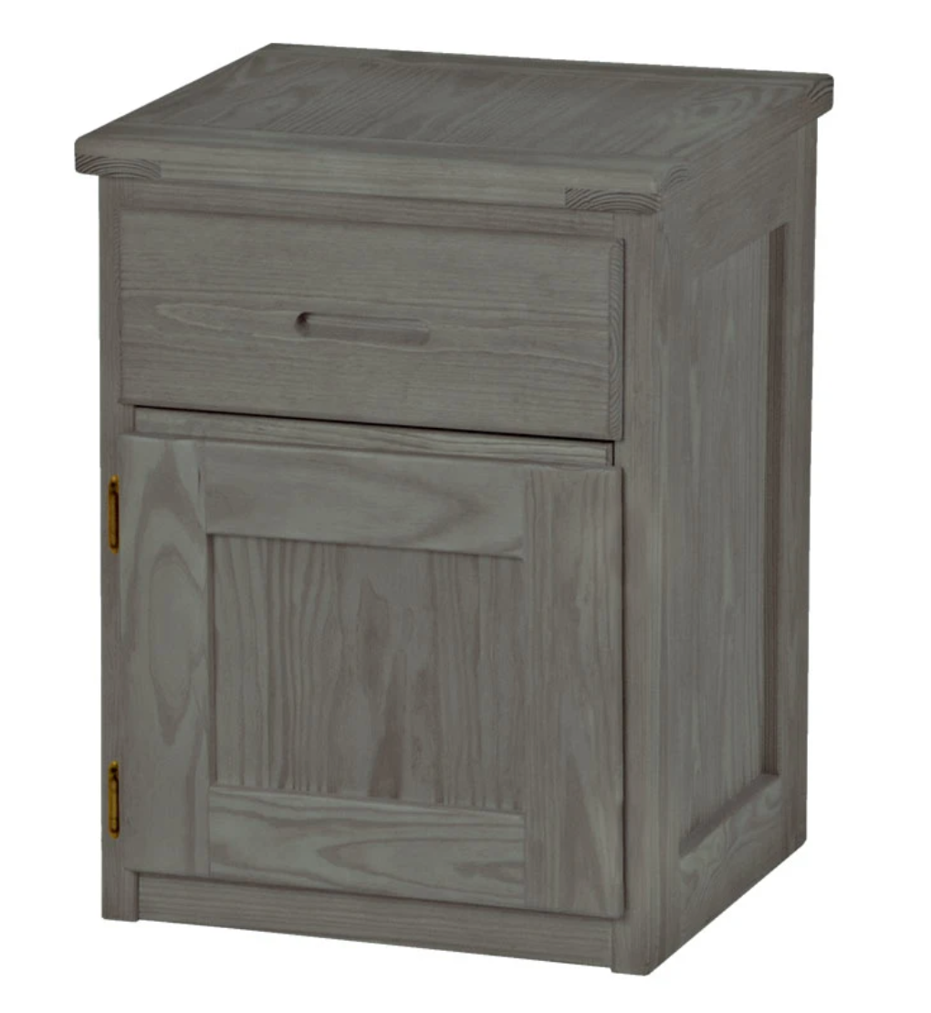 Night Table with Drawer and Door, 30" Tall, By Crate Designs. 7009L, 7009R