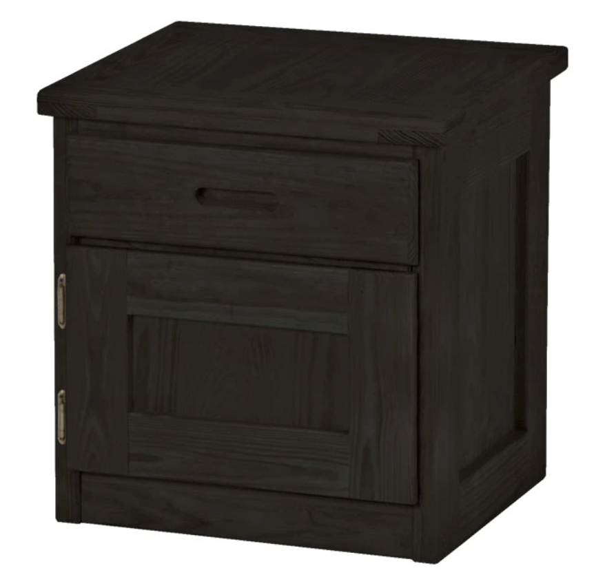 Night Table with Drawer and Door, 24" Tall, By Crate Designs. 7010L, 7010R