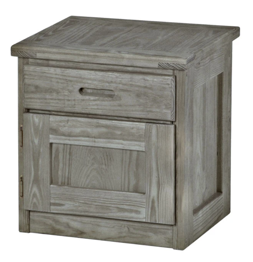Night Table with Drawer and Door, 24" Tall, By Crate Designs. 7010L, 7010R