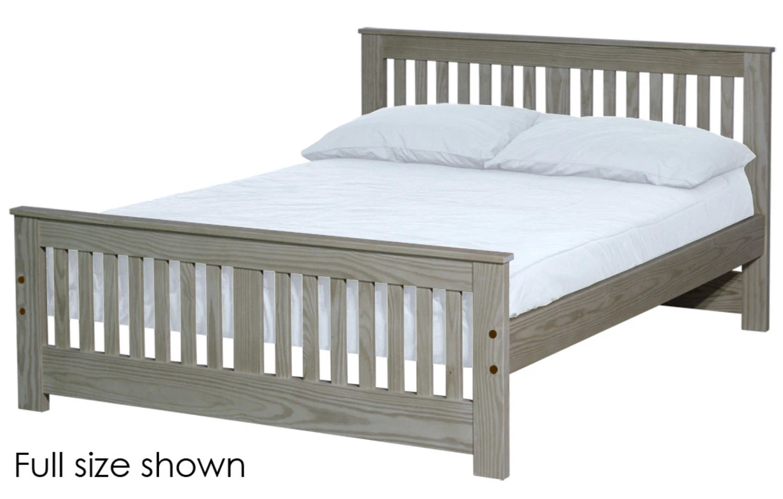 Shaker Bed, Twin, 36" Headboard and 22" Footboard, By Crate Designs. 43762