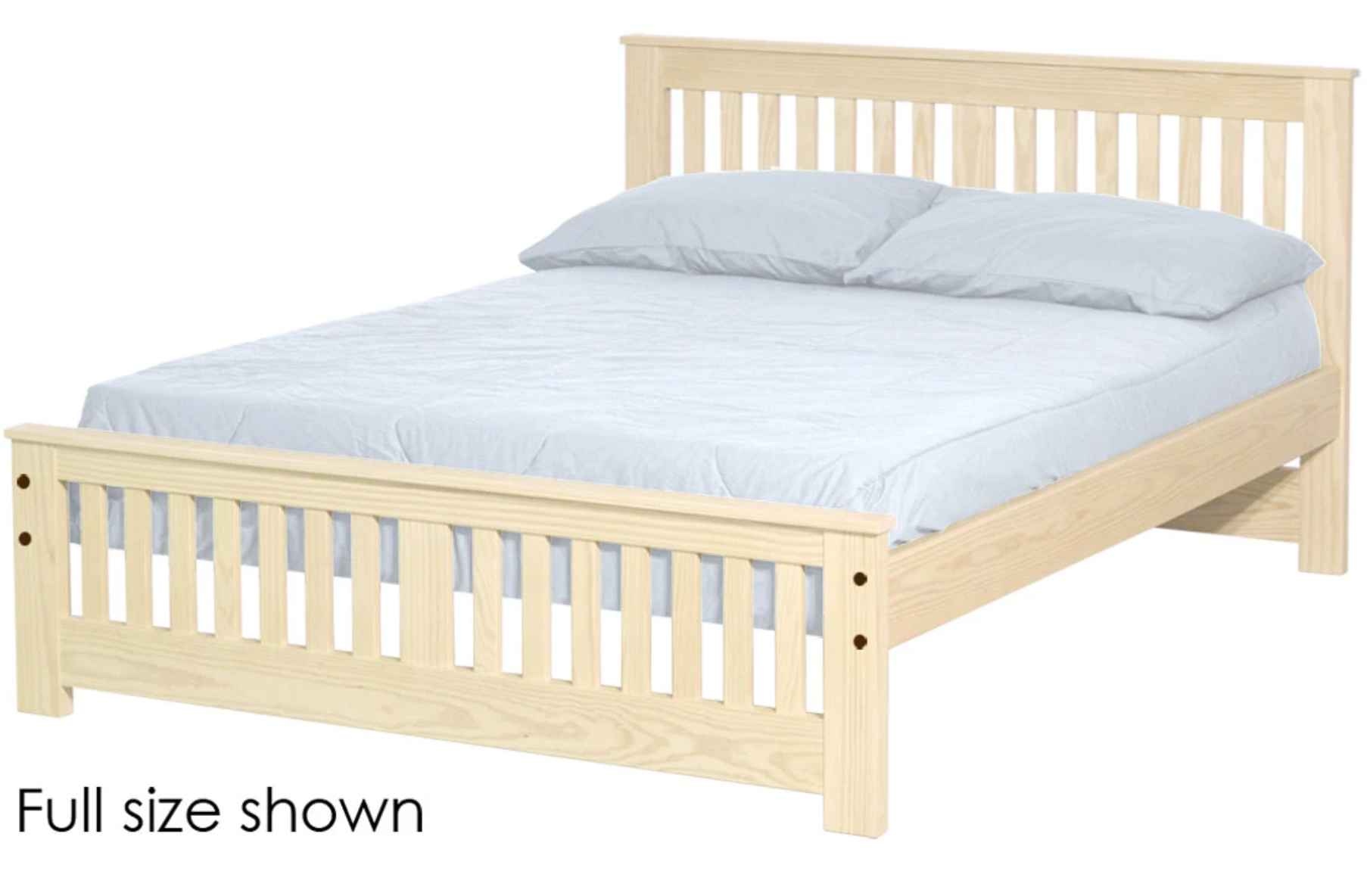 Shaker Bed, Twin, 36" Headboard and 18" Footboard, By Crate Designs. 43768