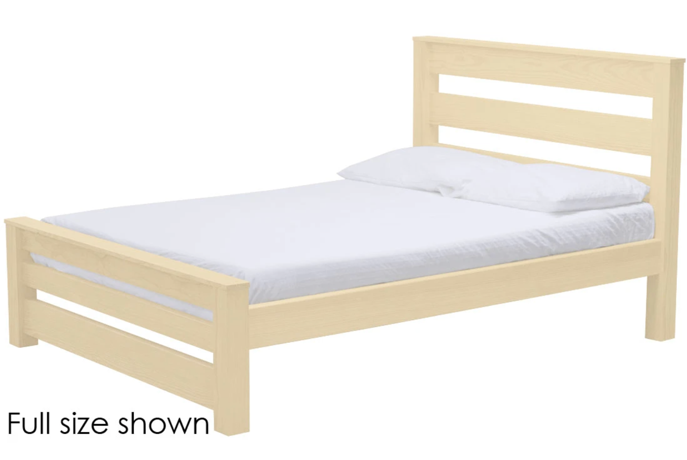 TimberFrame Bed, Twin, 43" Headboard and 18" Footboard, By Crate Designs. 43928