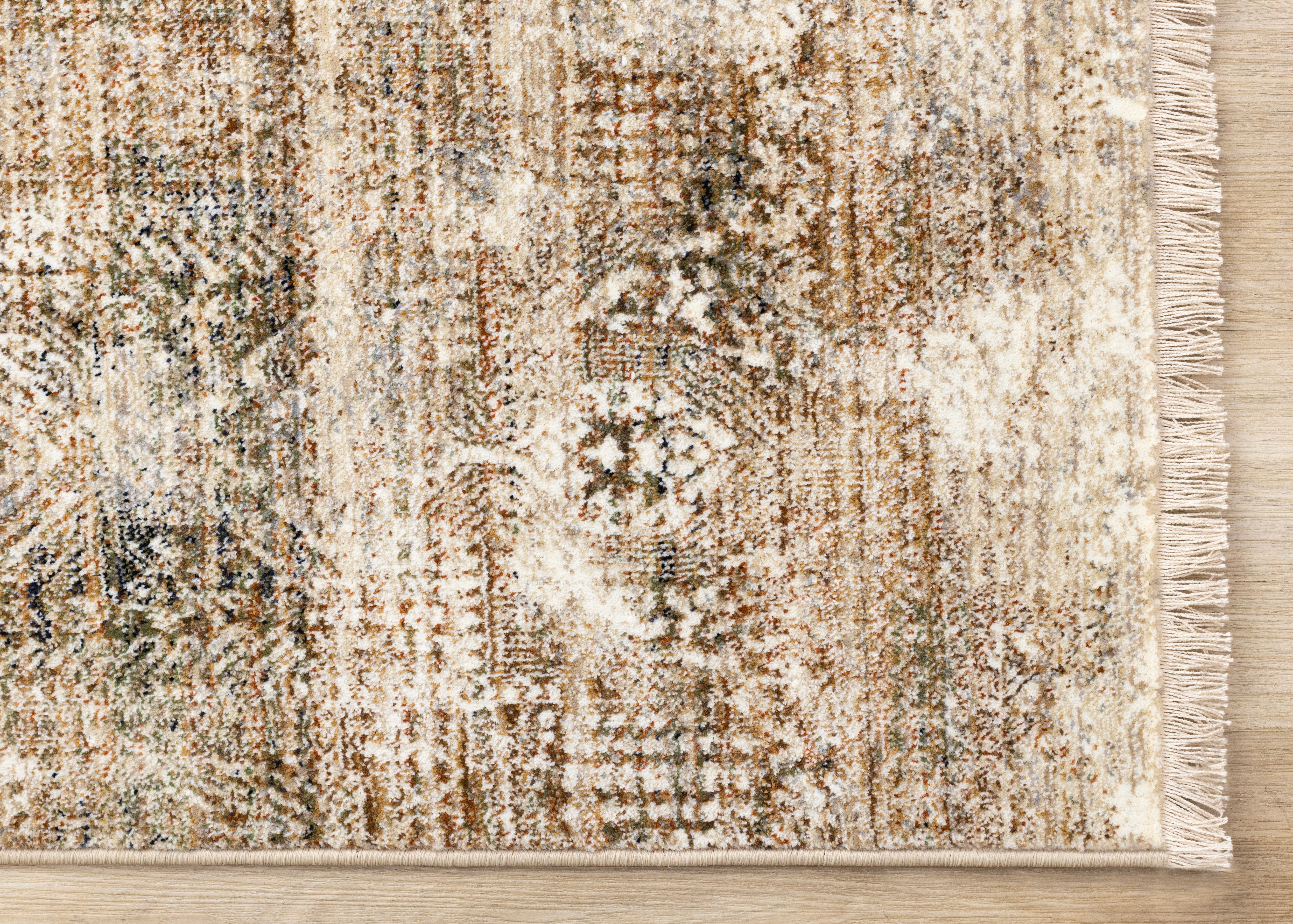 Serene Multi Distressed Faded Southwestern Pattern Rug