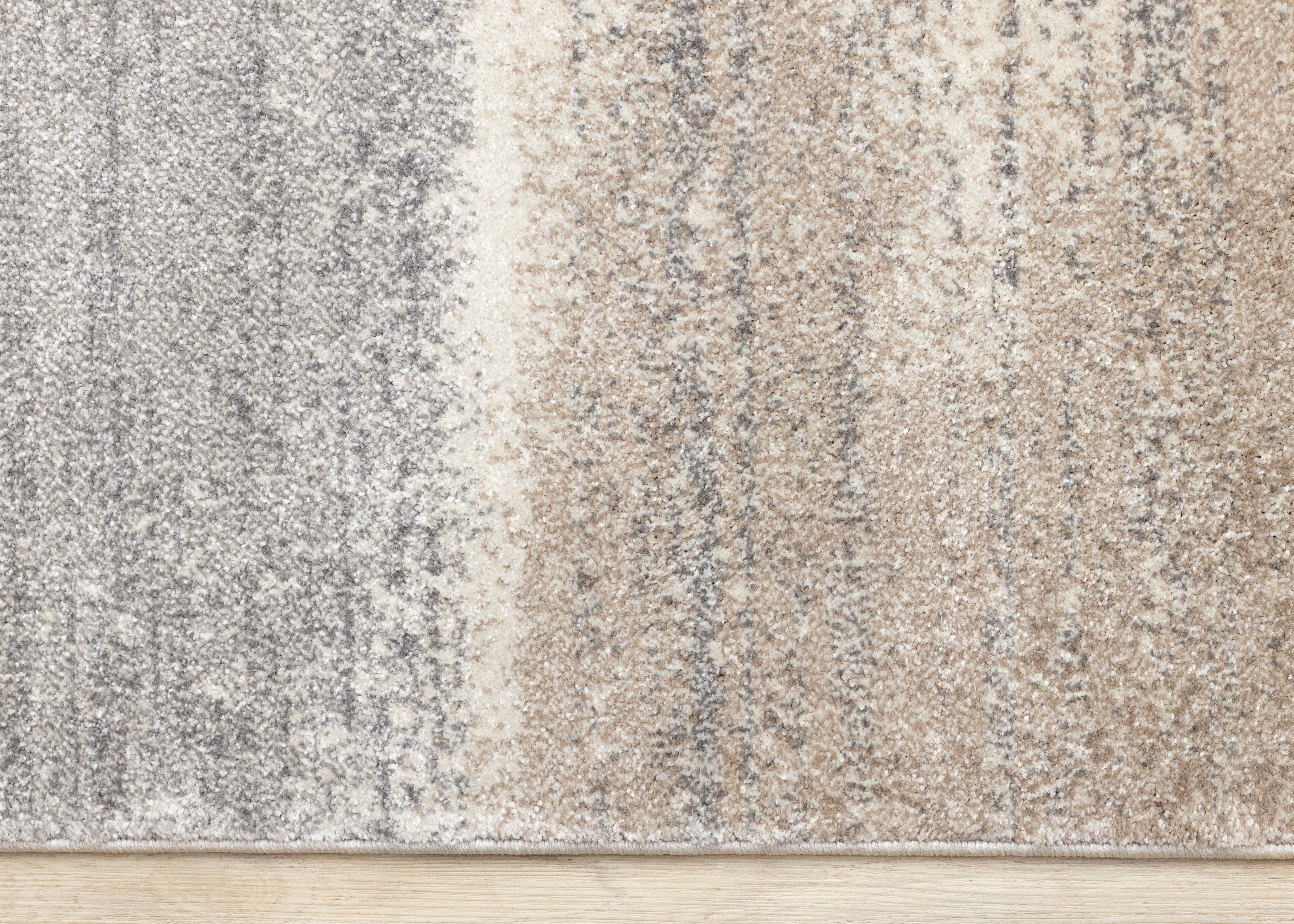 Shade Cream Taupe Grey Distressed Patches Rug