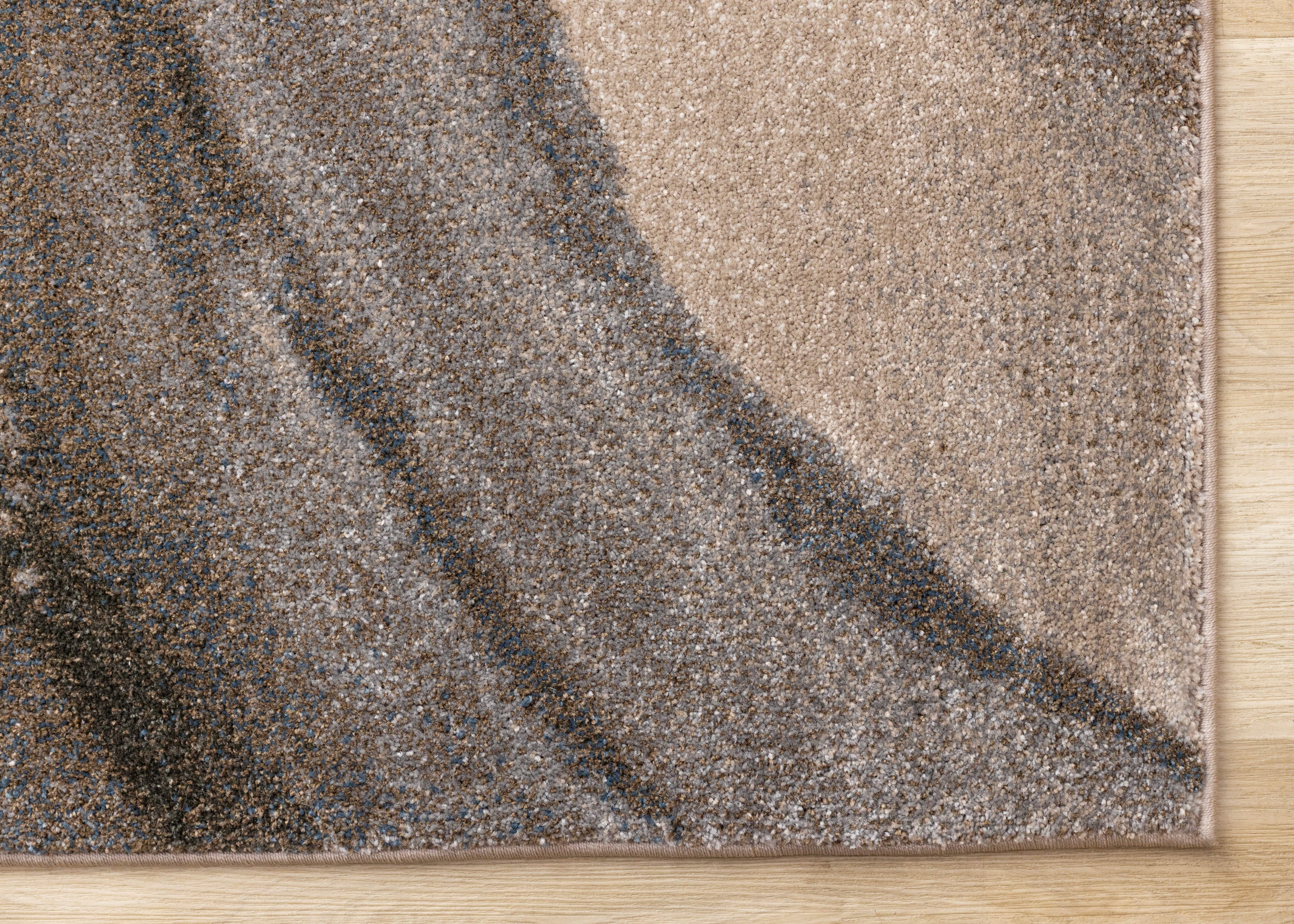 Shade Taupe Black White Organic Layers Rug