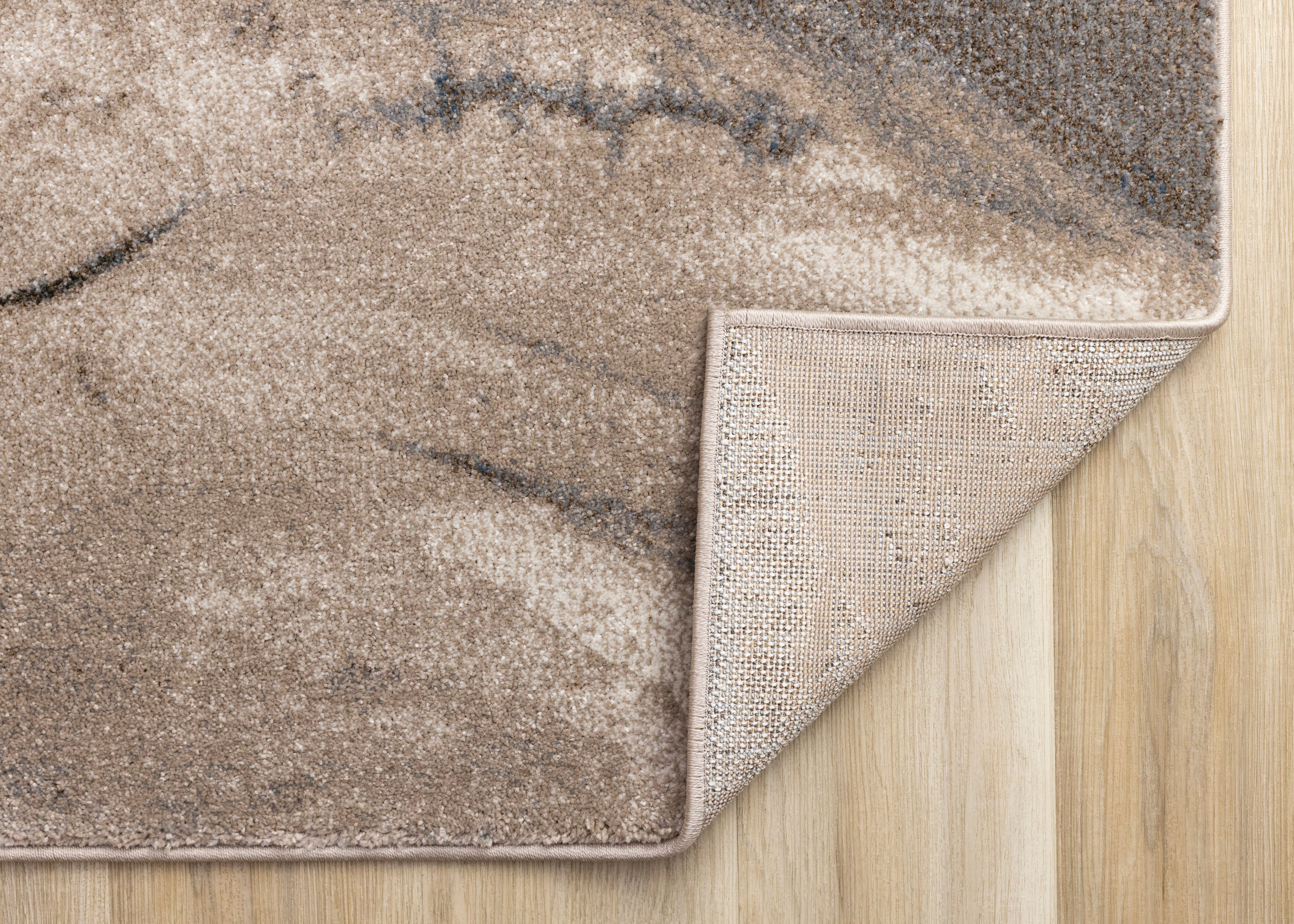 Shade Taupe Black White Organic Layers Rug