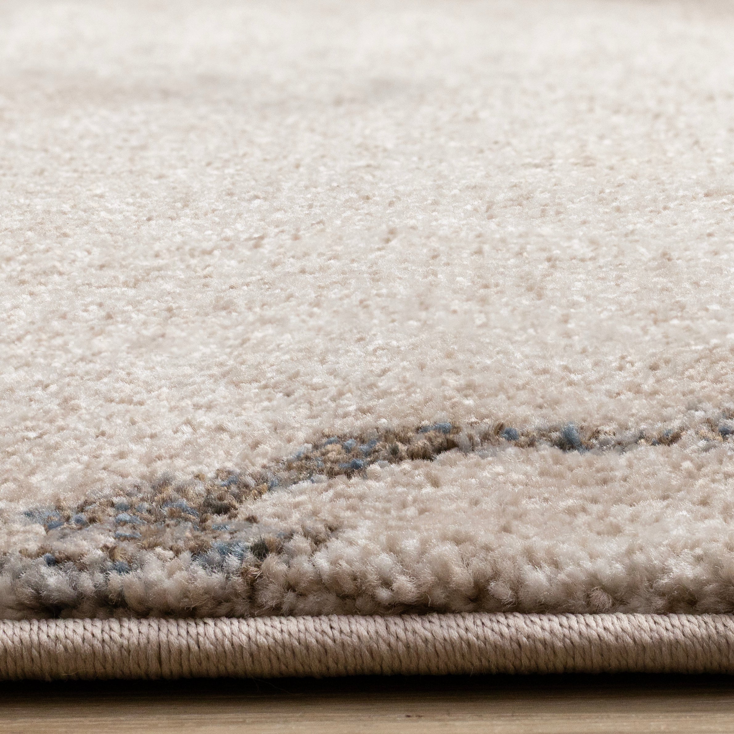 Shade Taupe Black White Organic Layers Rug